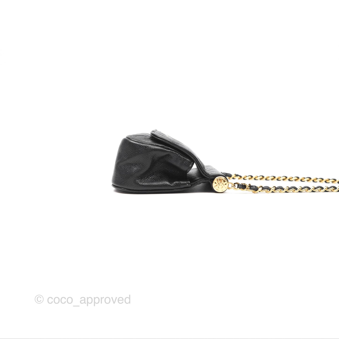 Chanel Clutch with Chain Black Caviar Gold Hardware 22K