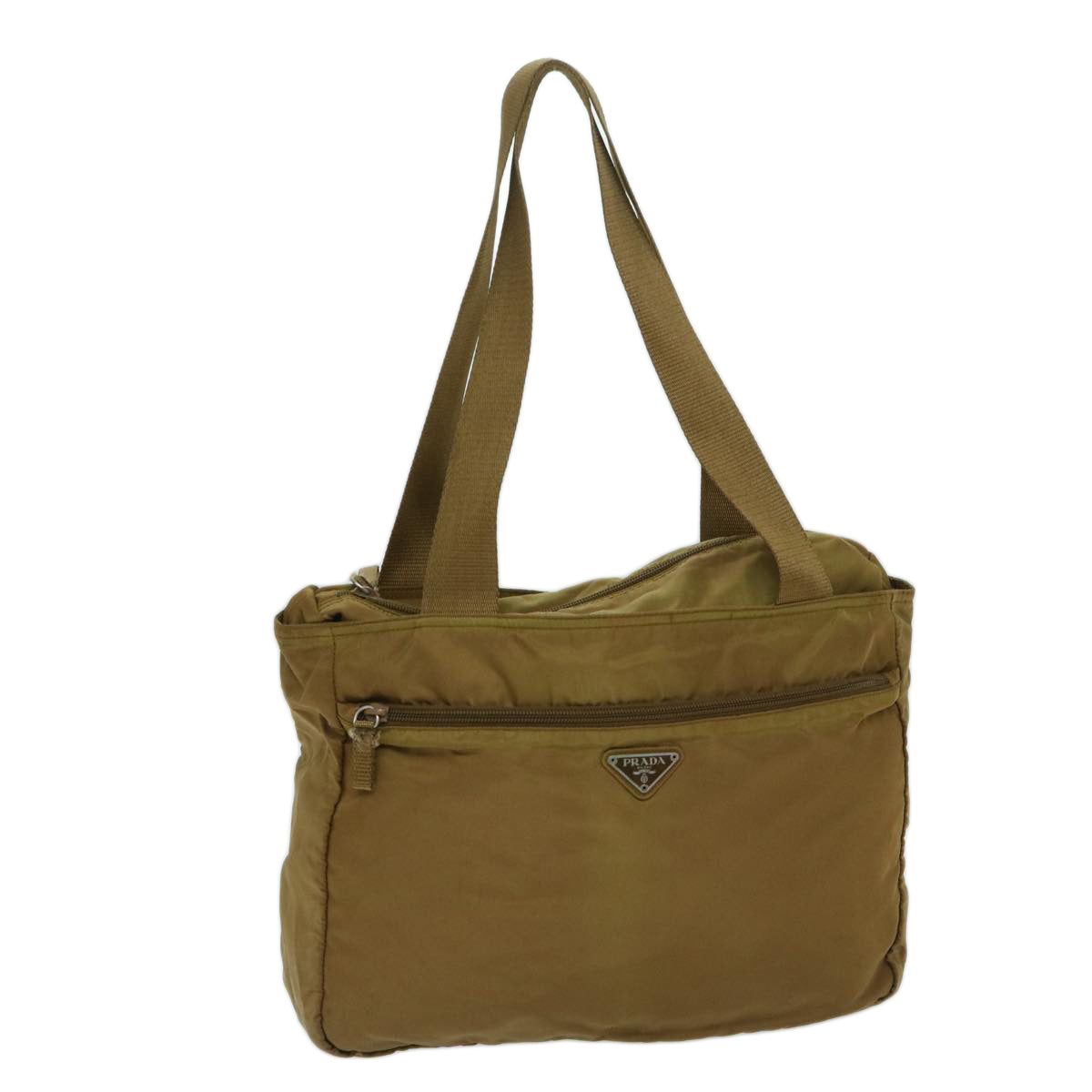 Luxury PradaShoulder Bag Nylon Khaki 69201