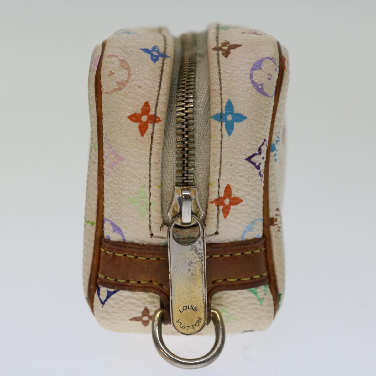 LOUIS VUITTON Monogram Multicolor Trousse Wapity Pouch White M58033 69218