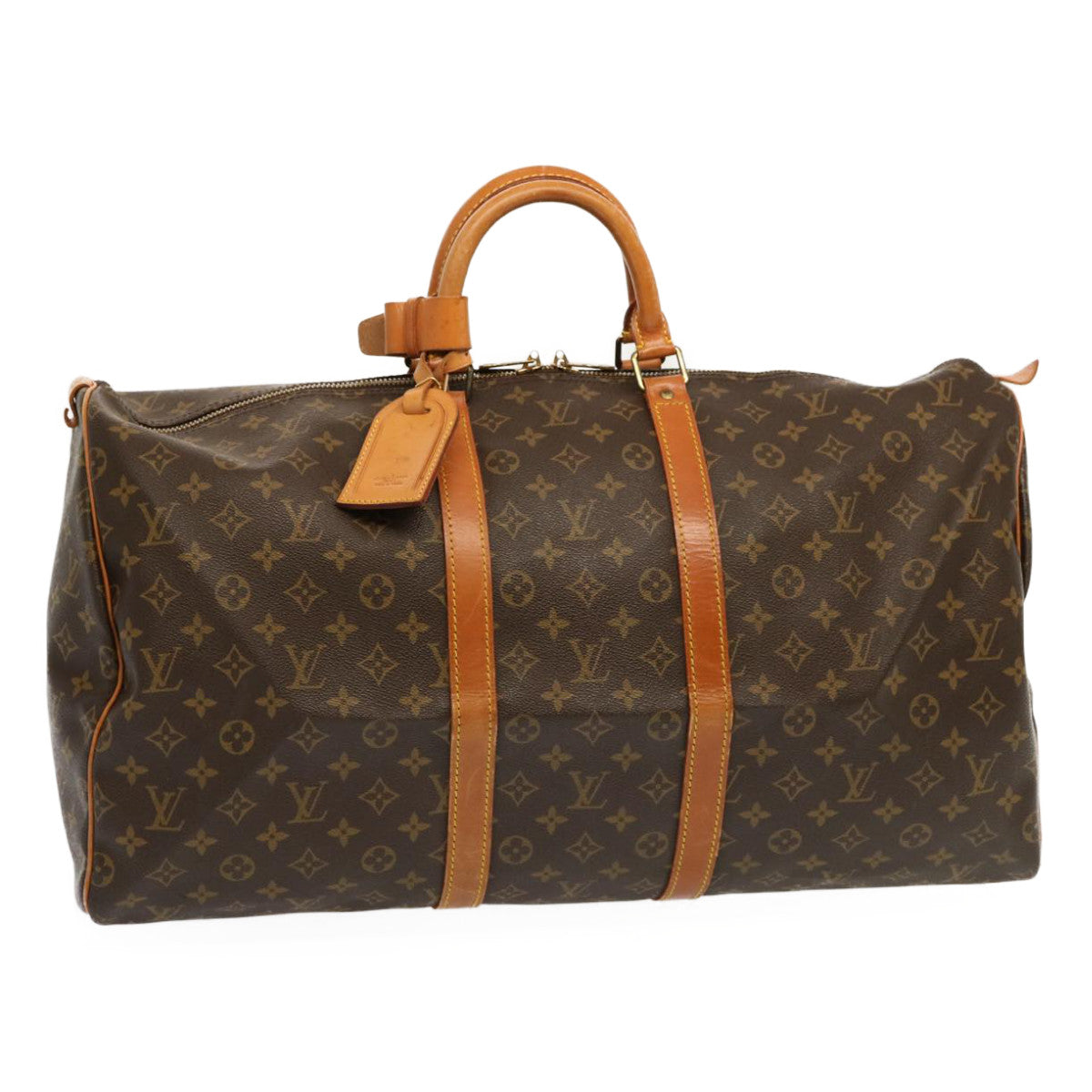 LOUIS VUITTON Monogram Keepall 55 Boston Bag M41424 LV 69228