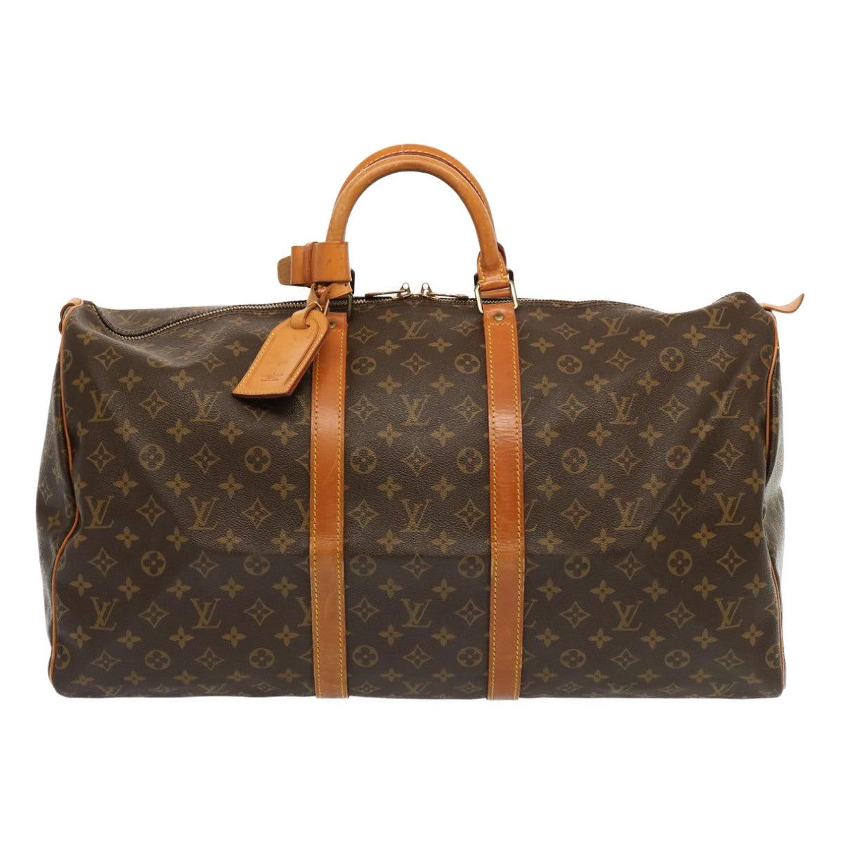 LOUIS VUITTON Monogram Keepall 55 Boston Bag M41424 LV 69228