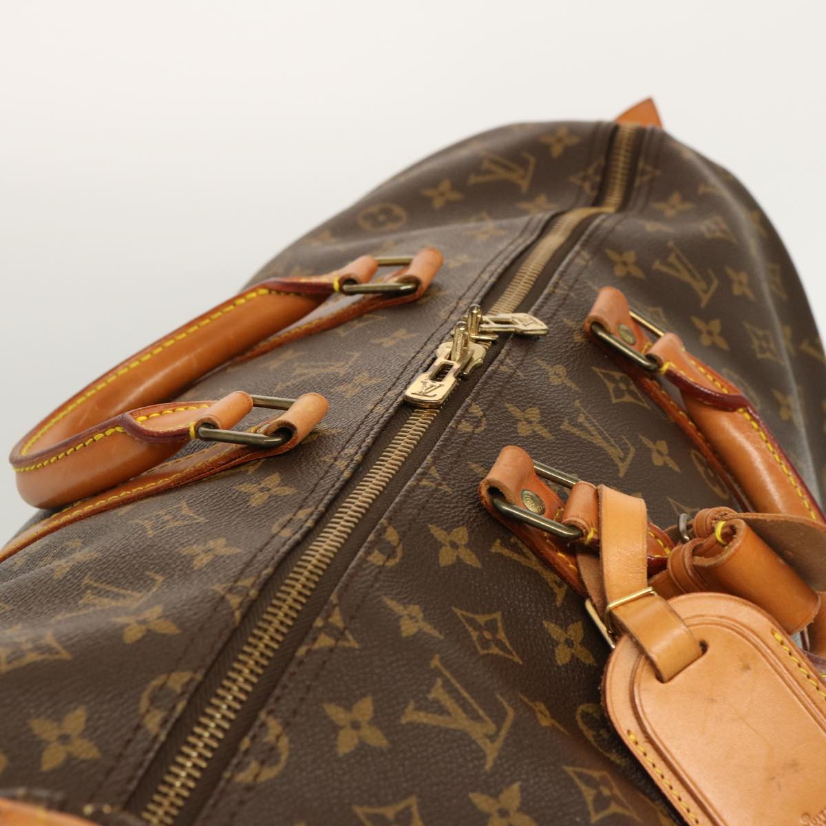 LOUIS VUITTON Monogram Keepall 55 Boston Bag M41424 LV 69228