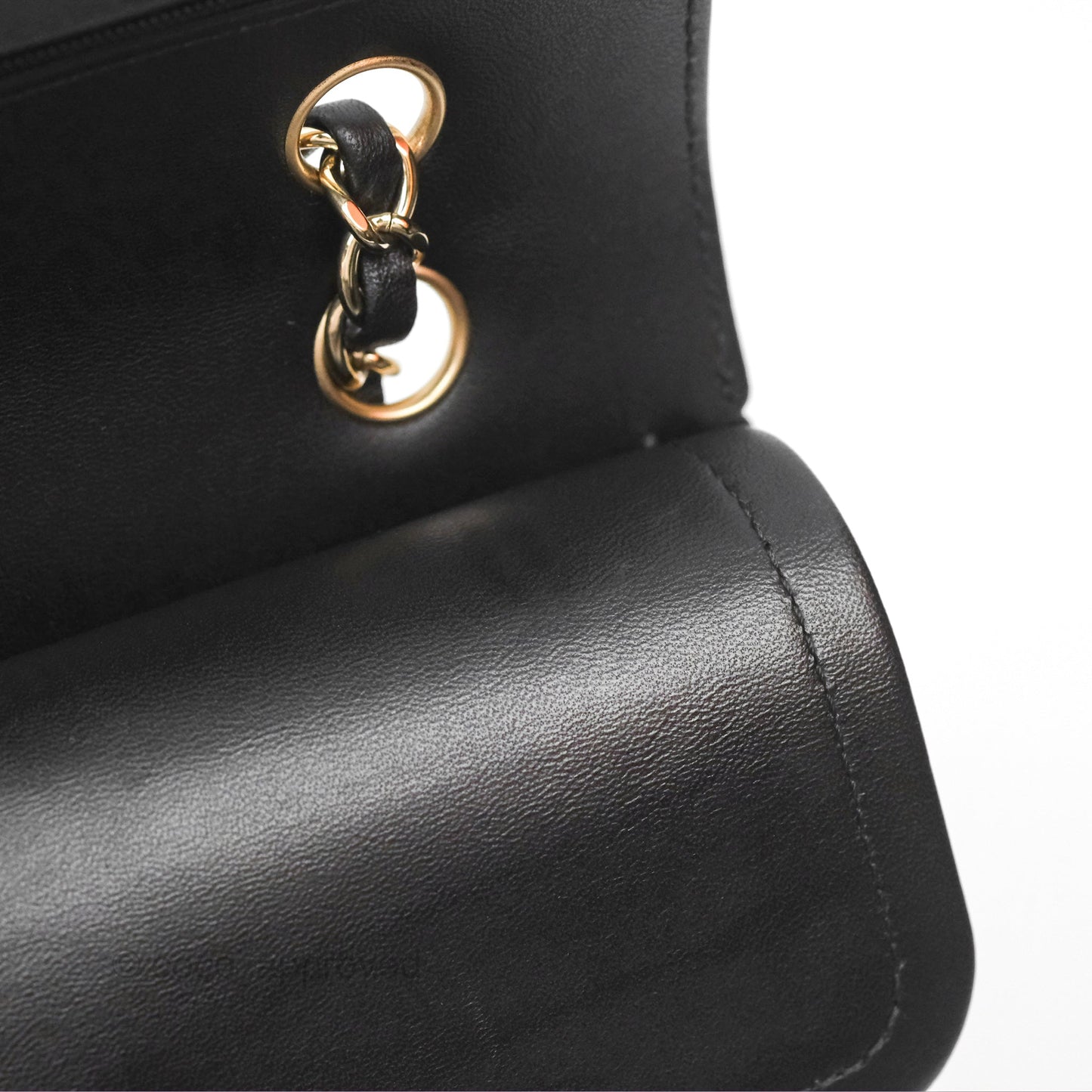 Chanel Classic M/L Medium Chevron Double Flap Black Lambskin Gold Hardware