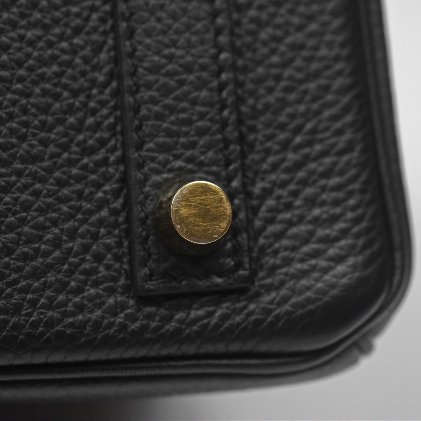 Hermès Retourne Birkin 25 Noir Togo Gold Hardware