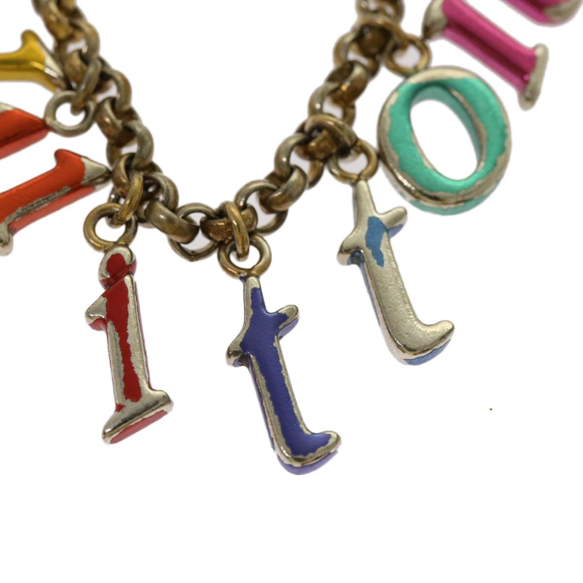 LOUIS VUITTON Porte Cles Chainne New Wave Key Holder Gold M63748 LV 69265