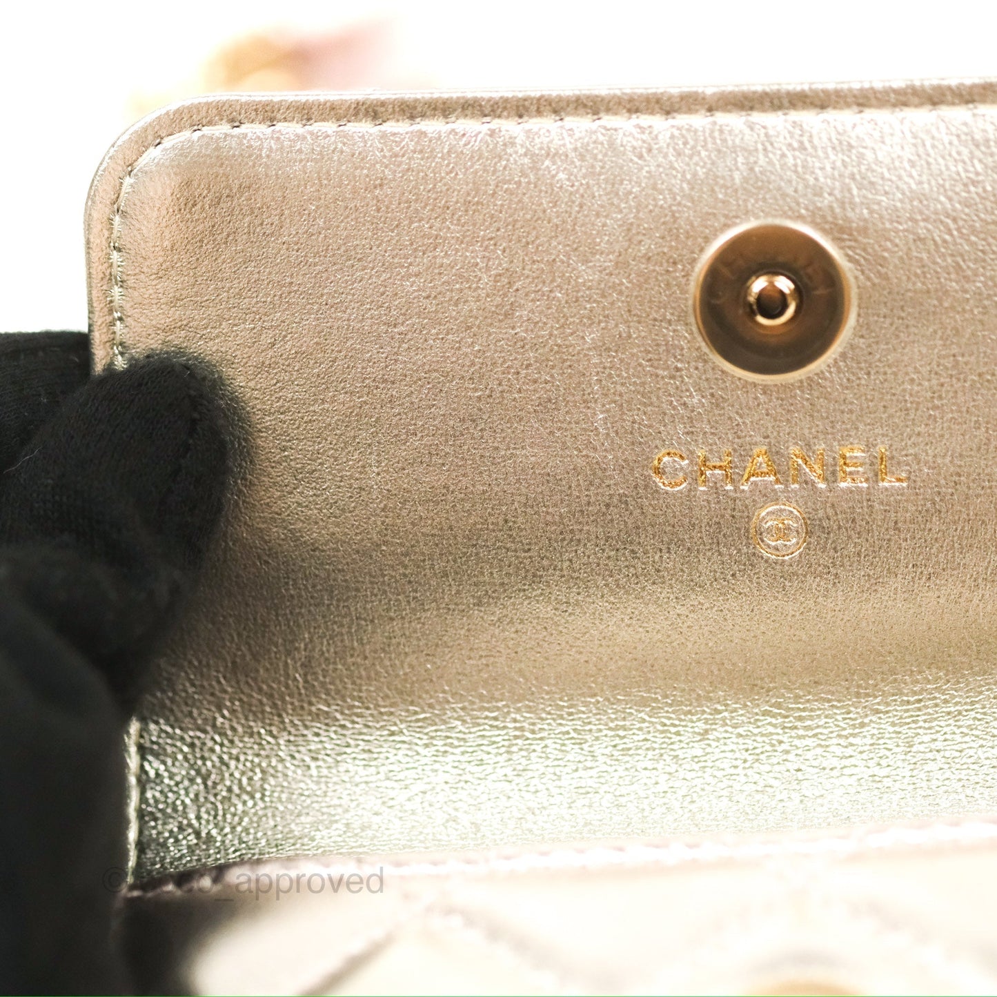 Chanel Waist Belt Bag Metallic Gradient Pink/Silver Lambskin Gold Hardware