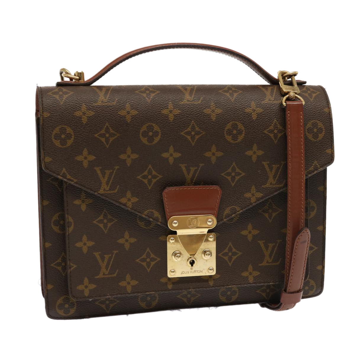 LOUIS VUITTON Monogram Monceau 28 Hand Bag 2way M51185 LV 69275