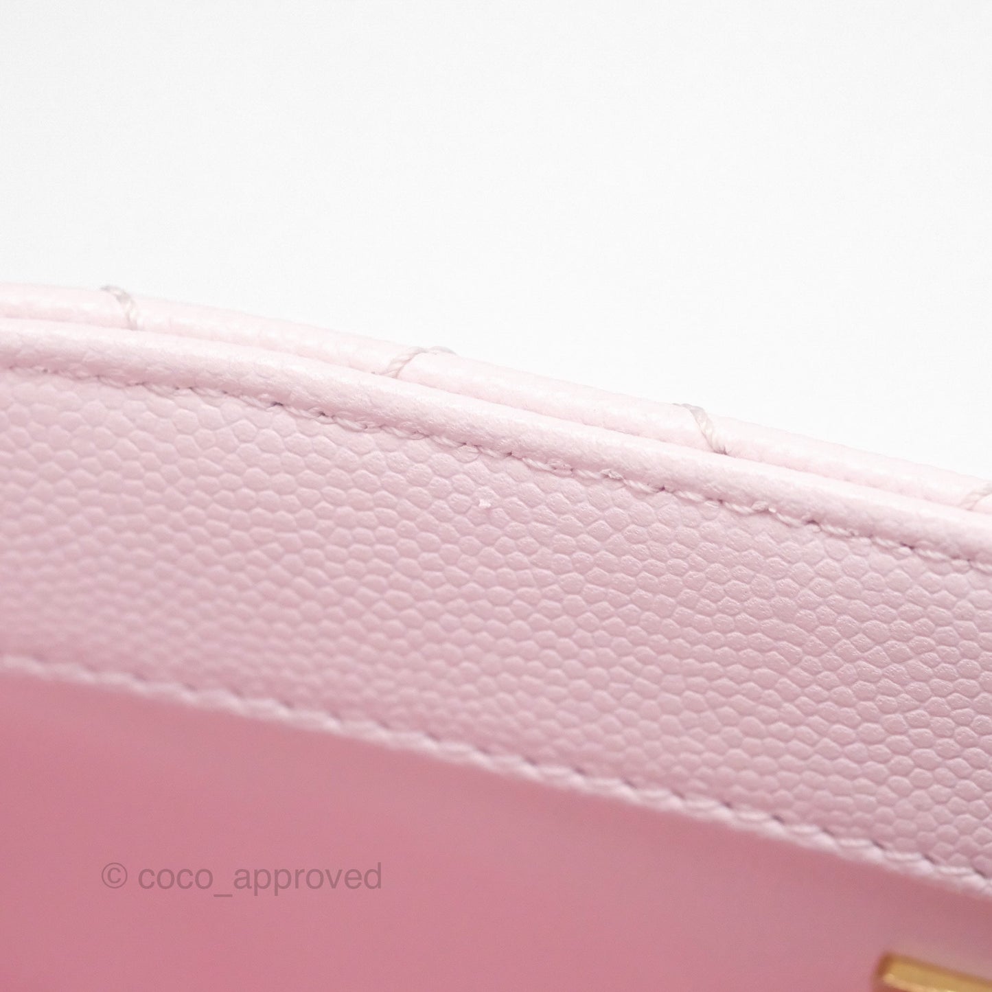 Chanel Mini Coco Handle Quilted Light Pink Caviar Gold Hardware