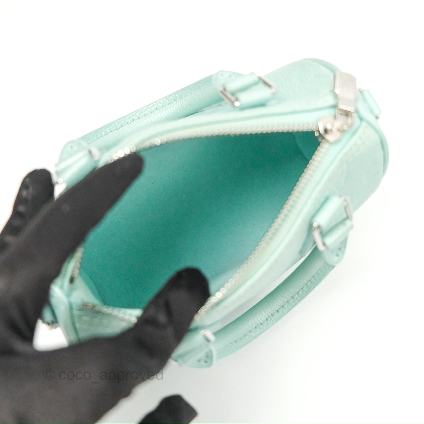 Louis Vuitton Nano Speedy Monogram Empreinte Pearly Lagoon Blue