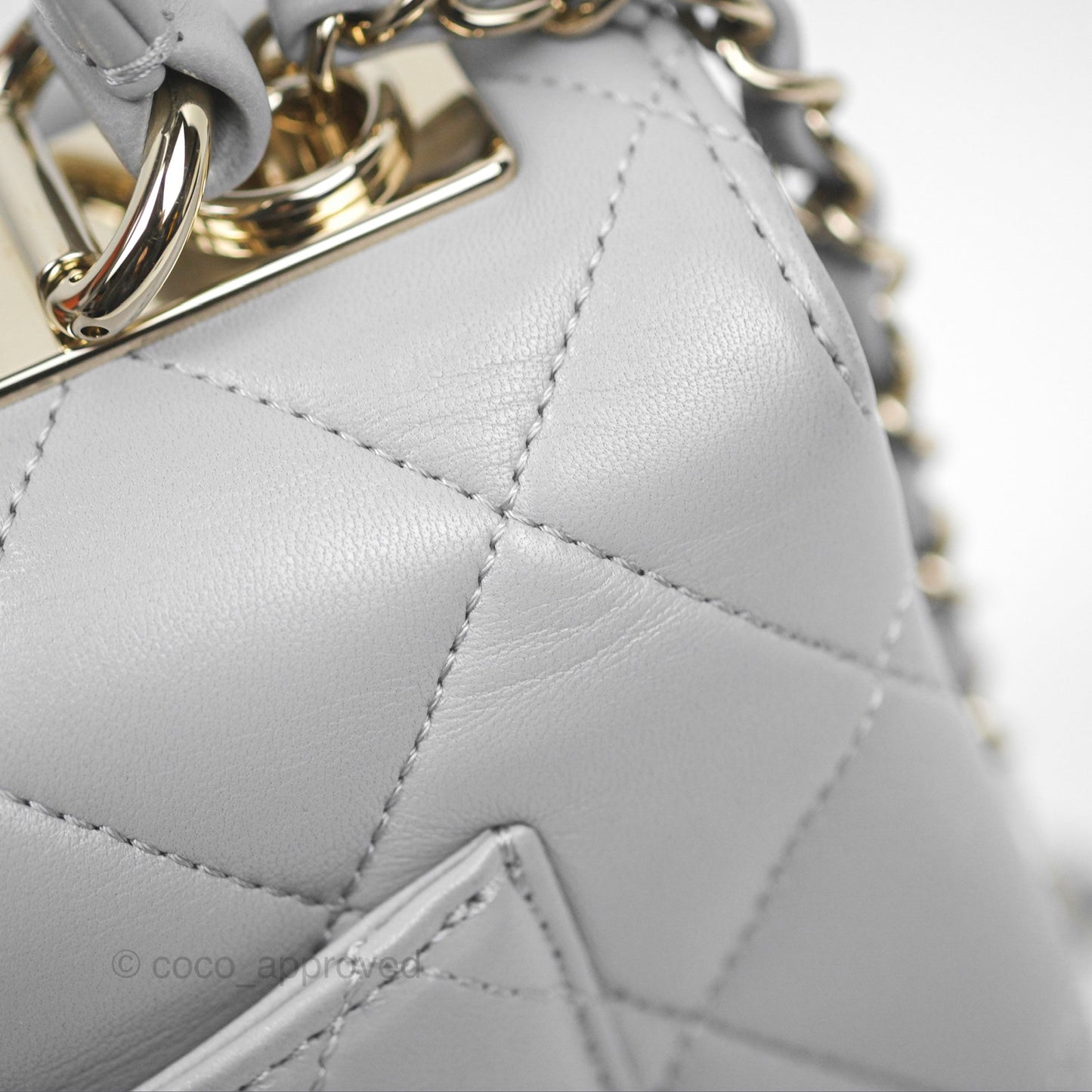 Chanel Small Trendy CC Grey Lambskin Gold Hardware