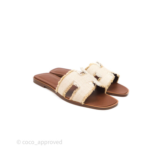 Hermes Oran Sandal Beige Size 36.5