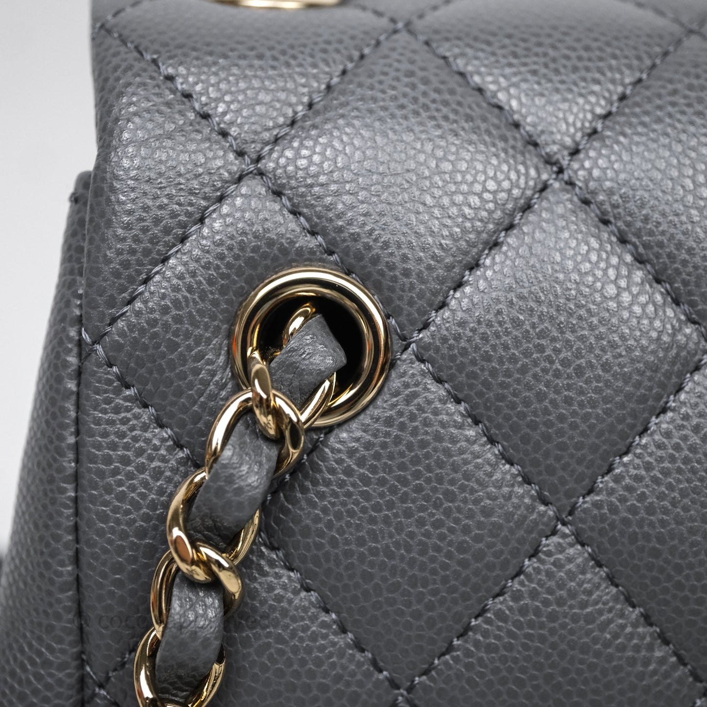 Chanel Small Duma Backpack Dark Grey Caviar Gold Hardware 23K
