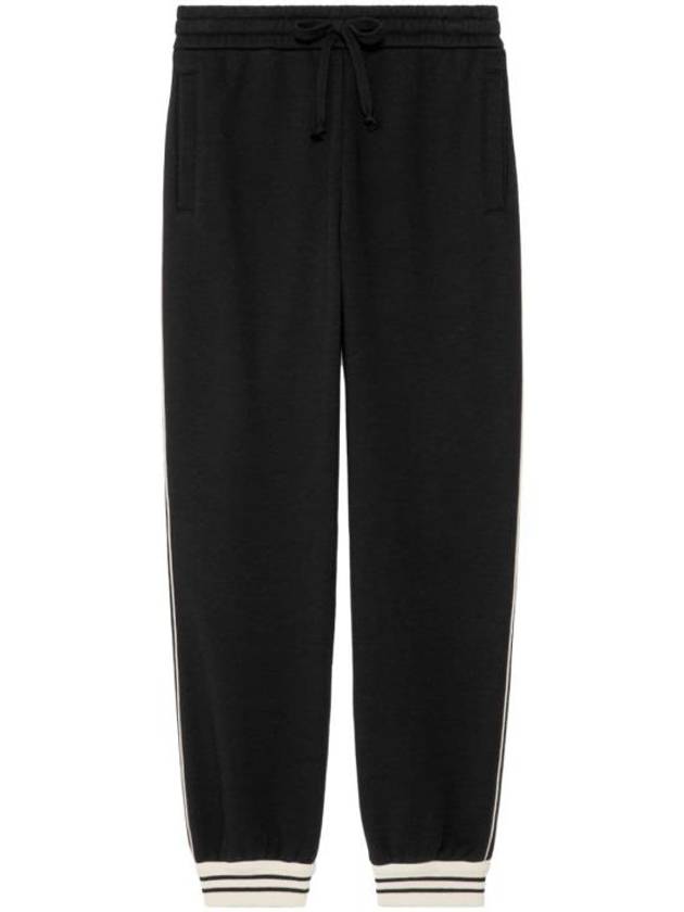 Luxury Gucci Trending 2025 Cotton Jersey Track Pants Black