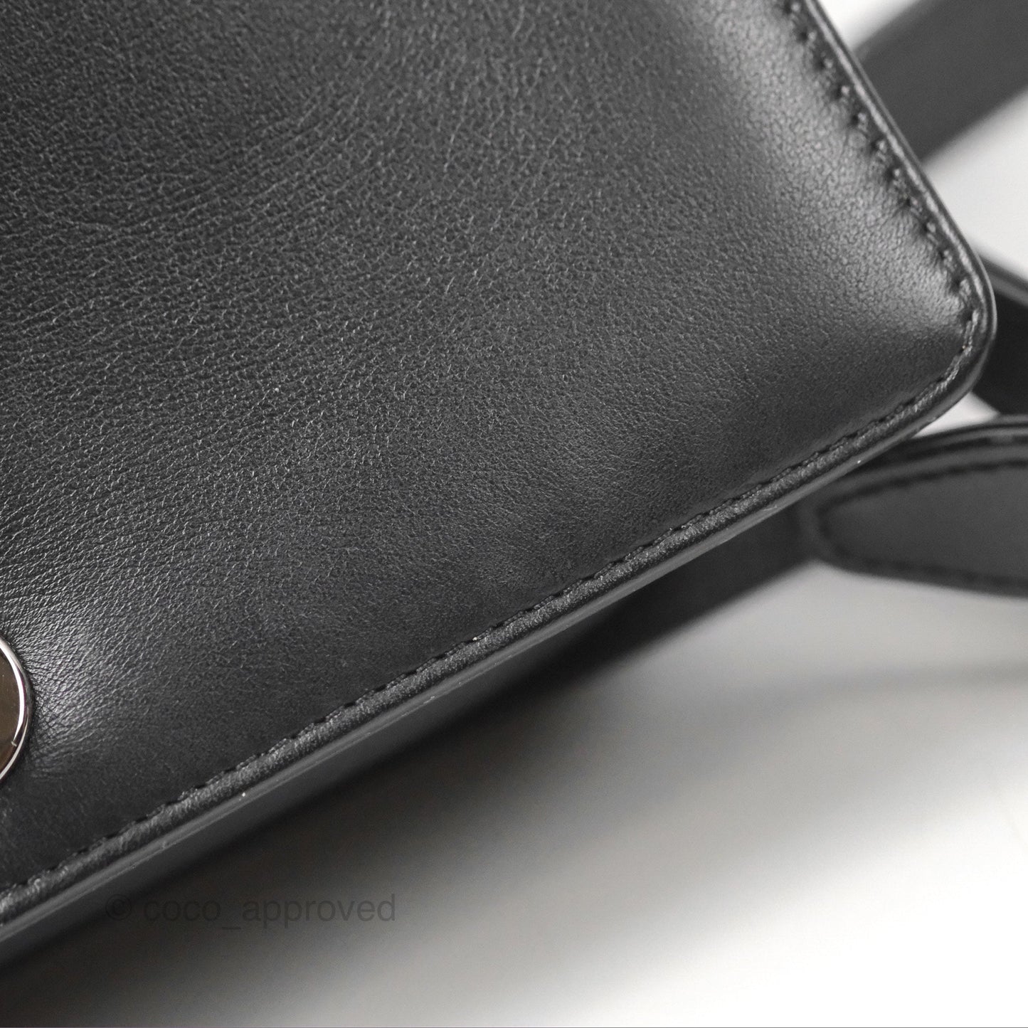 Chanel Small Chevron Boy Black Calfskin Silver Hardware