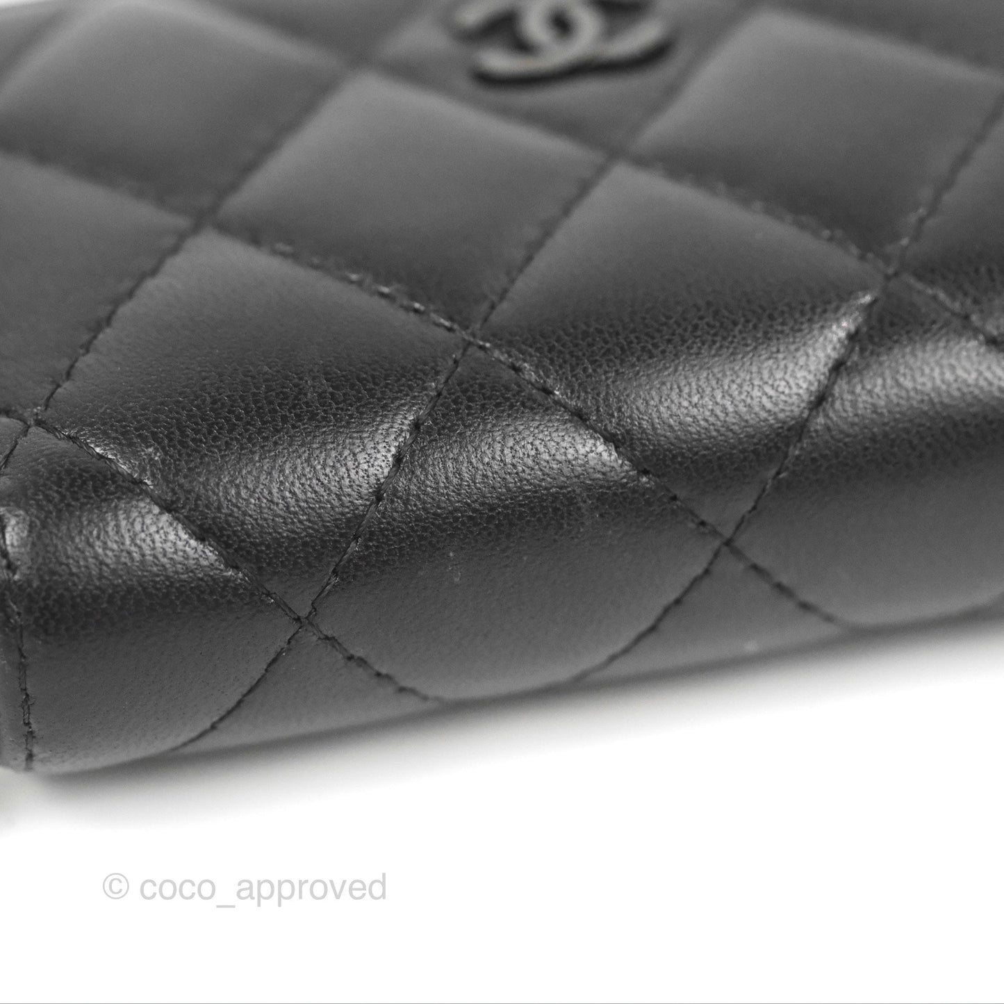 Chanel Classic Zipped Coin Purse So Black Lambskin