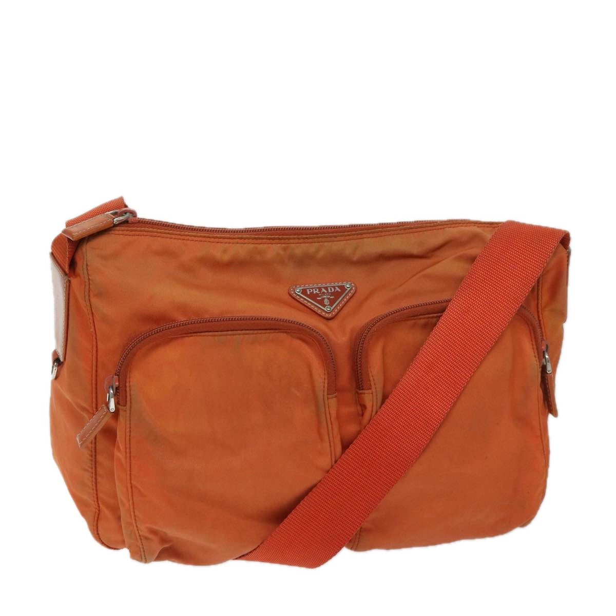 Luxury PradaShoulder Bag Nylon Orange 69348
