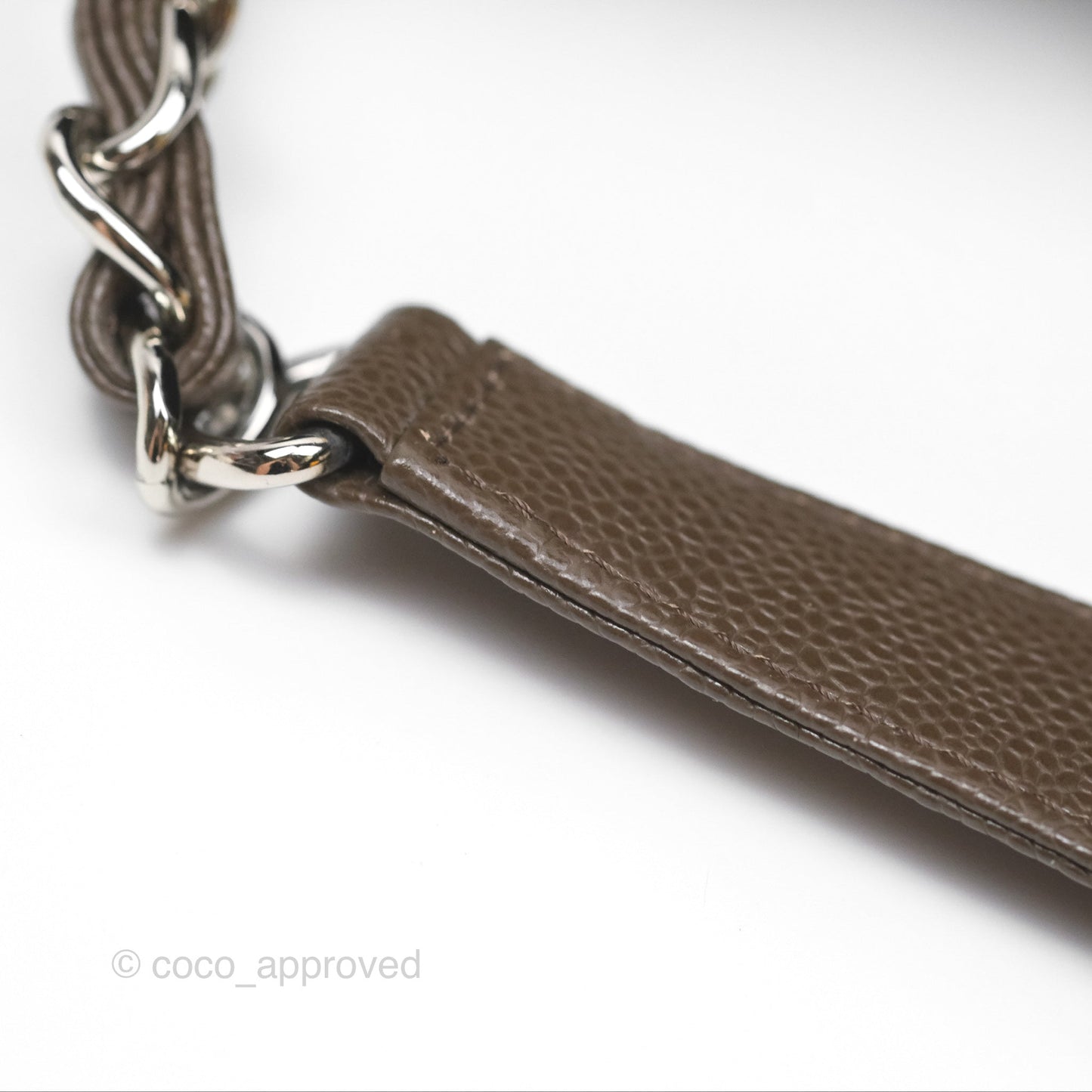 Chanel GST Chocolate Brown Caviar Silver Hardware