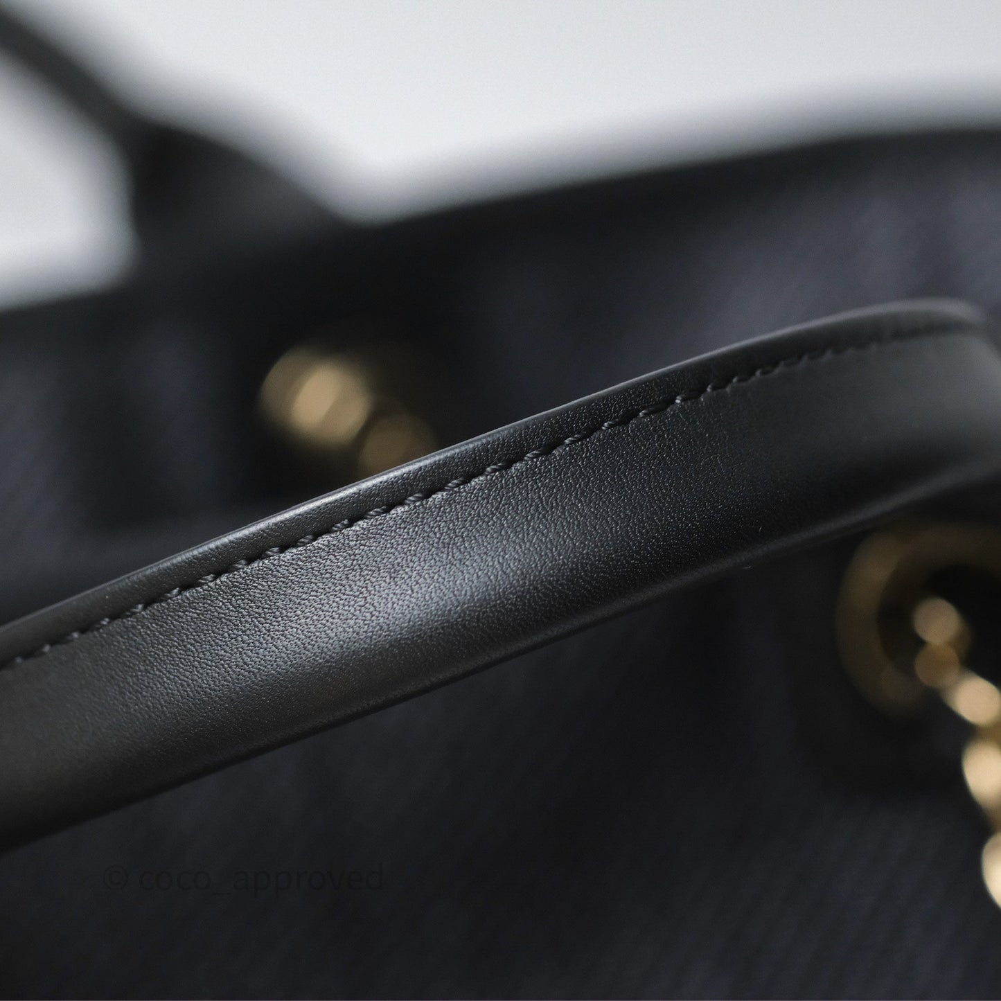 Chanel Canvas Deauville Large Tote Navy Gold Hardware