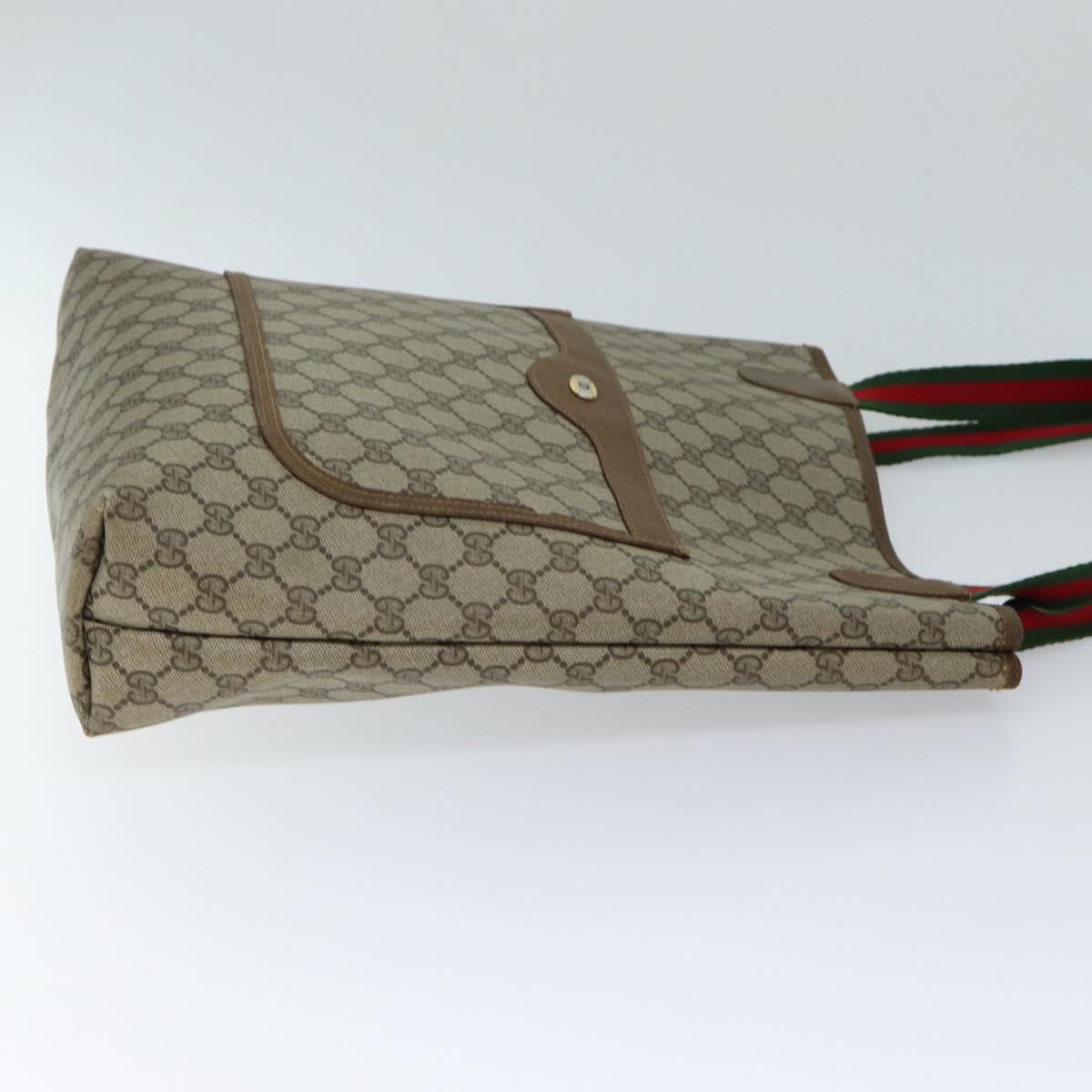 Luxury Gucci Trending 2025 GG Canvas Web Sherry Line Tote Bag PVC Beige Green Red  69398