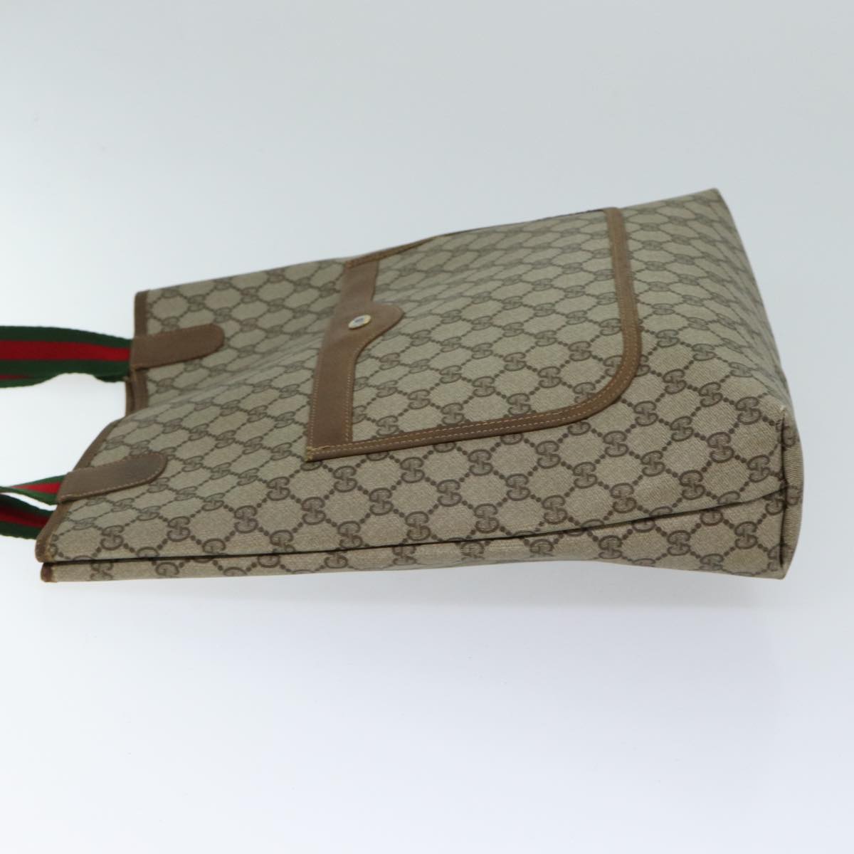 Luxury Gucci Trending 2025 GG Canvas Web Sherry Line Tote Bag PVC Beige Green Red  69398