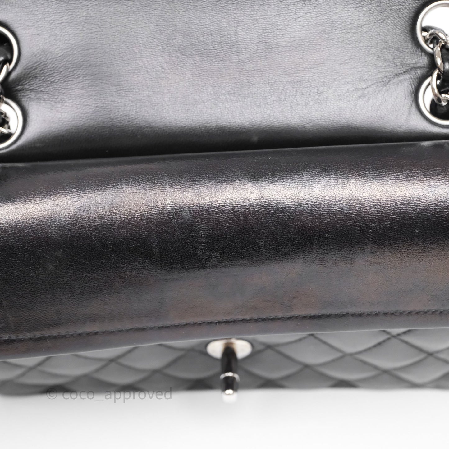 Chanel Small Classic Flap Quilted Black Lambskin Silver Hardware