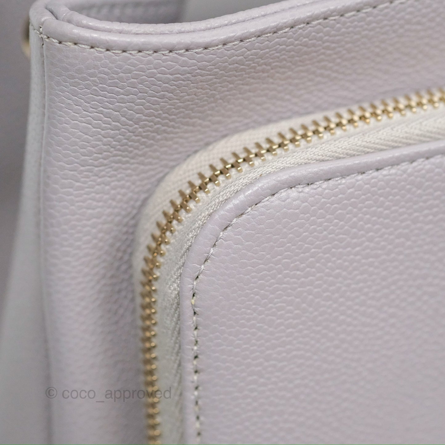 Chanel Quilted Medium Business Affinity Flap Grey Caviar Light Gold Hardware
