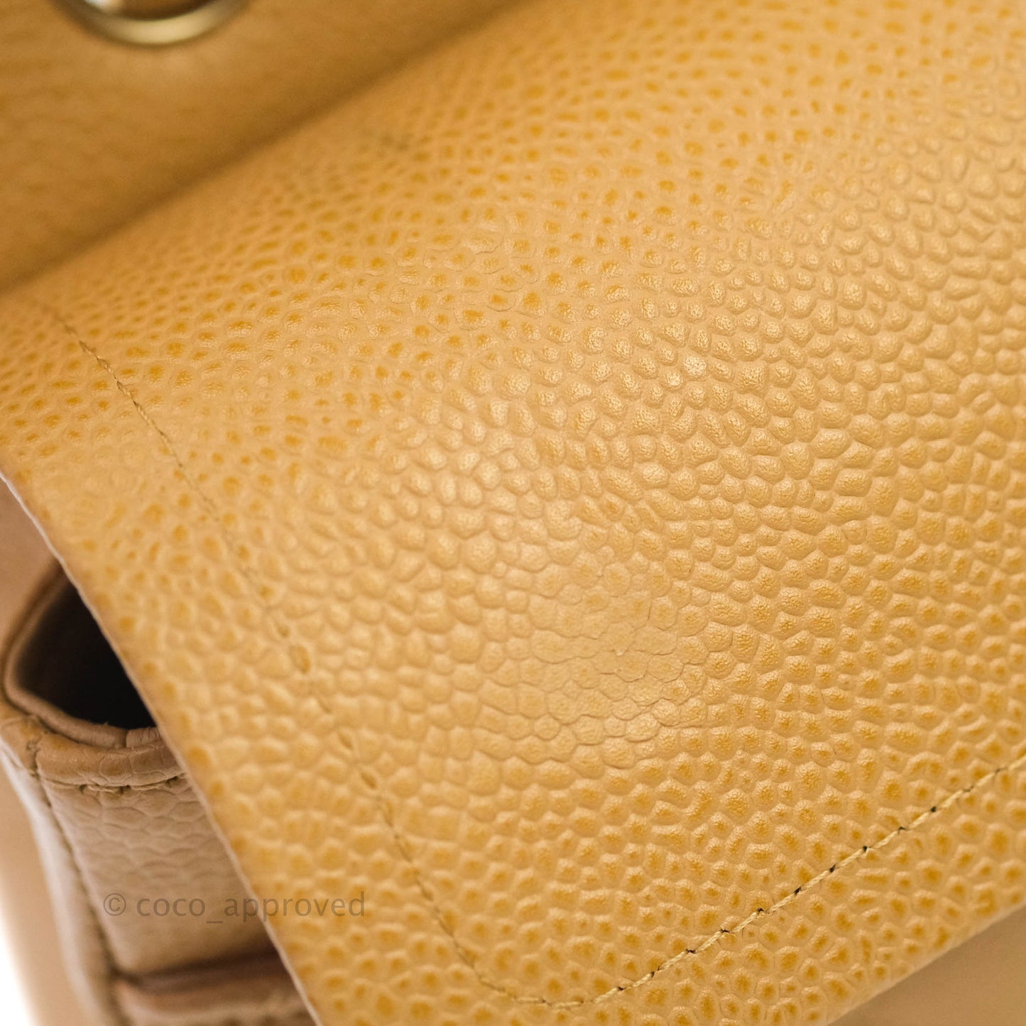 Chanel Classic M/L Medium Double Flap Dark Beige Caviar 24K Gold Hardware