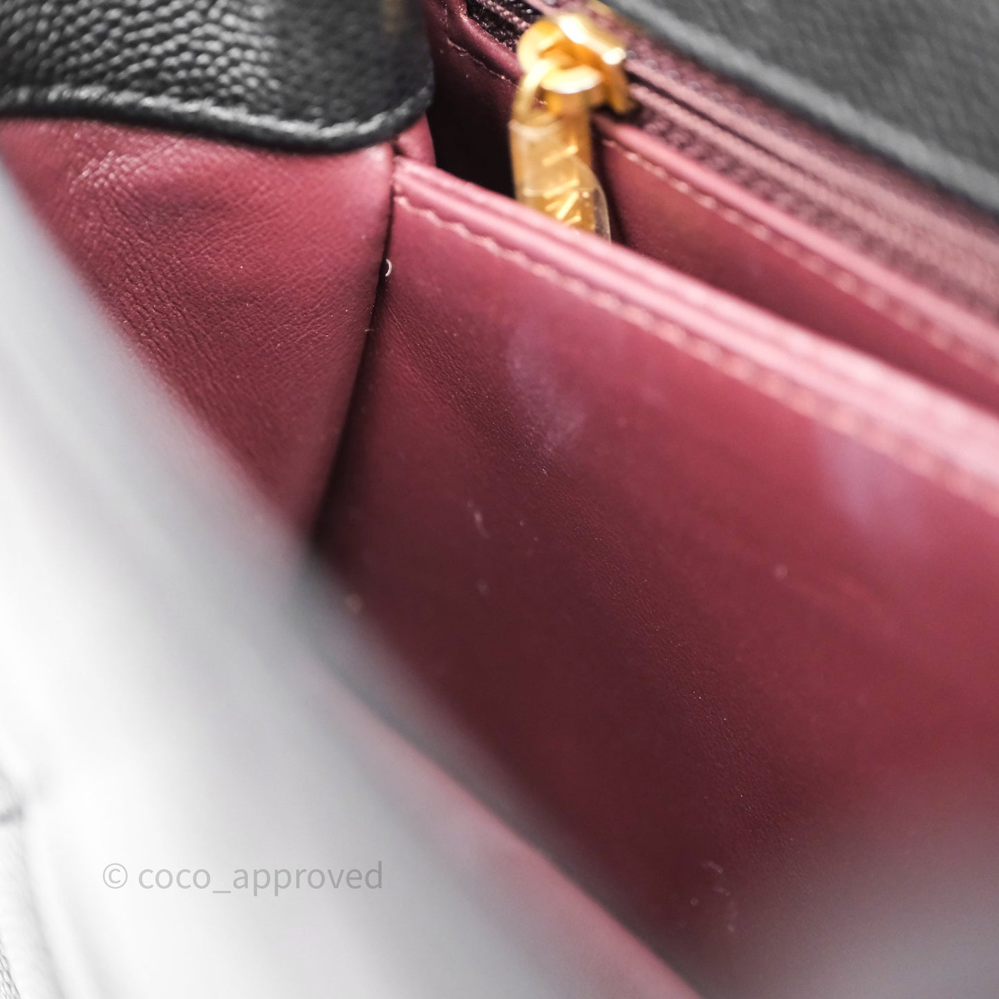 Chanel Small Coco Handle Black Caviar Aged Gold Hardware Braided Handle