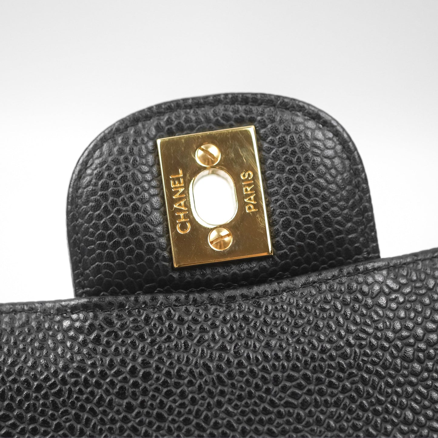 Chanel Small Classic Quilted Flap Black Caviar Gold Hardware