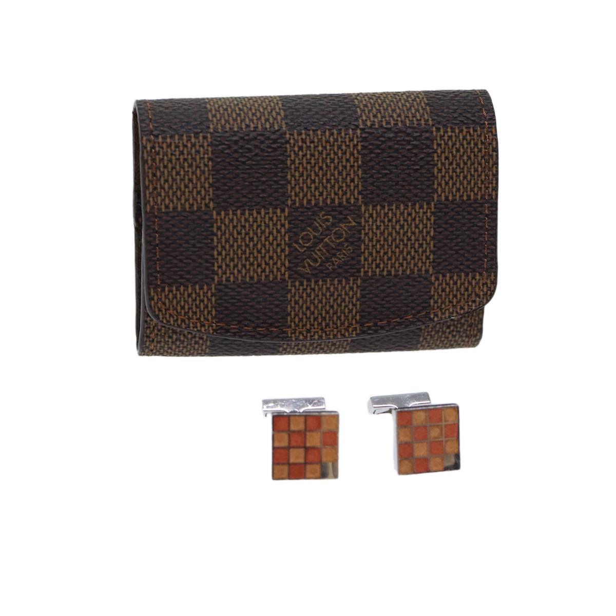 LOUIS VUITTON Damier Ebene Cuff Case Cuffs M30964 LV 69414