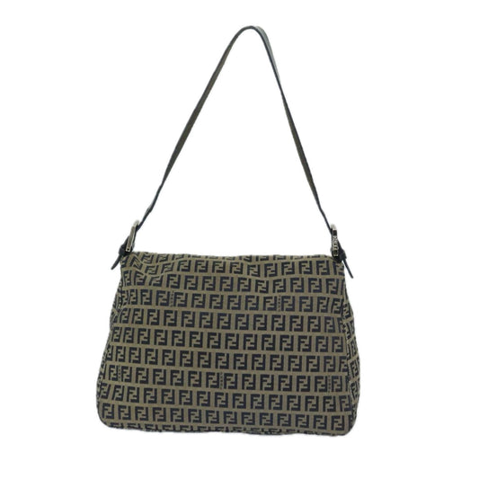 Luxury FendiZucchino Canvas Mamma Baguette Shoulder Bag Navy69434