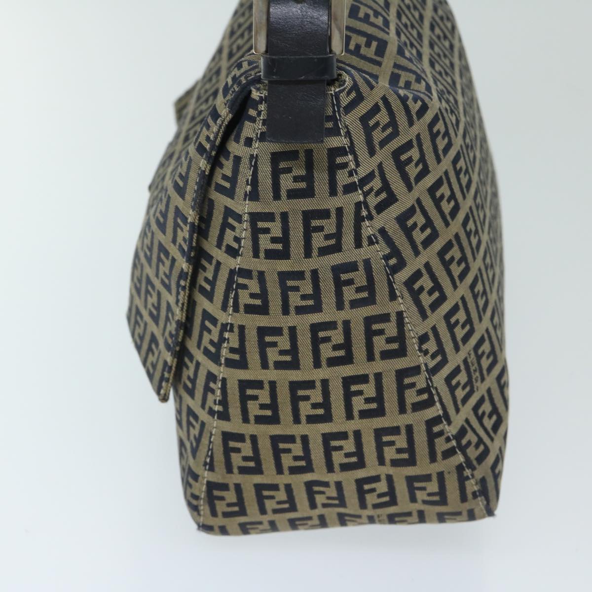 Luxury FendiZucchino Canvas Mamma Baguette Shoulder Bag Navy69434