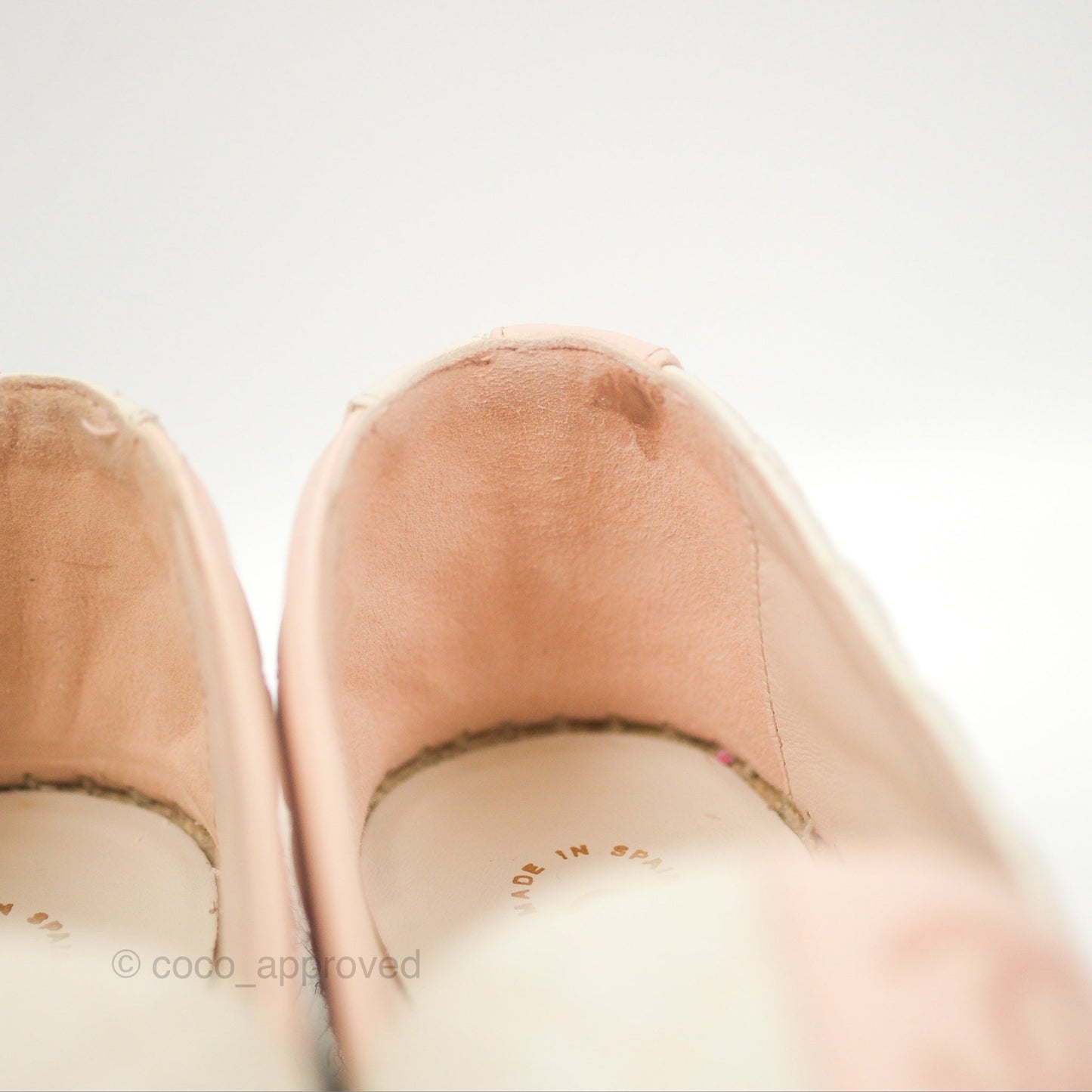 Chanel Espadrille Quilted White/Pink Size 38