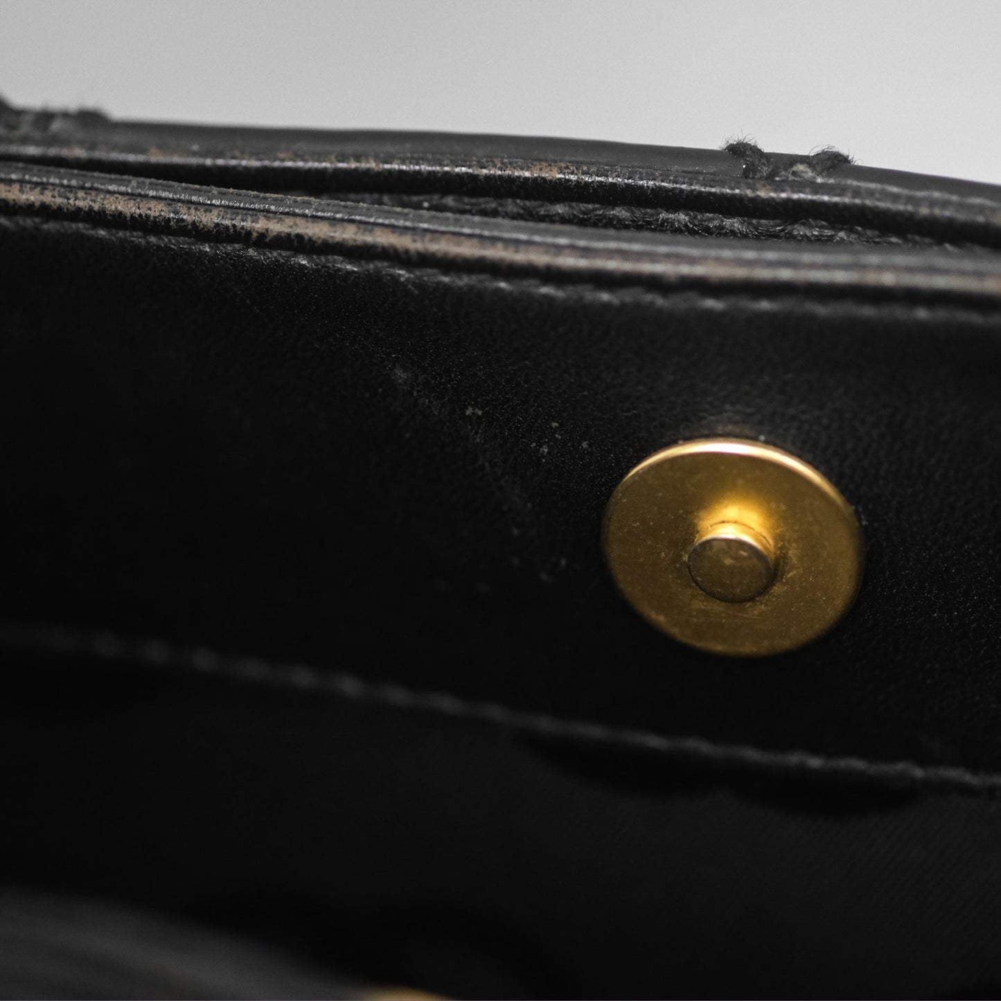 Chanel Vintage Quilted CC Tote Bag Matte Black Calfskin Gold Hardware