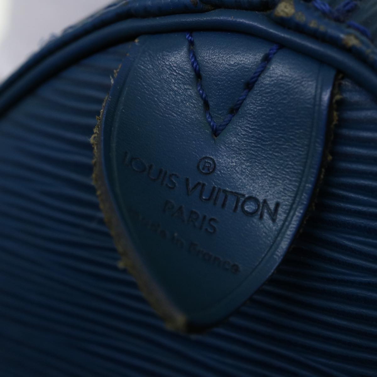 LOUIS VUITTON Epi Speedy 30 Hand Bag Toledo Blue M43005 LV 69462
