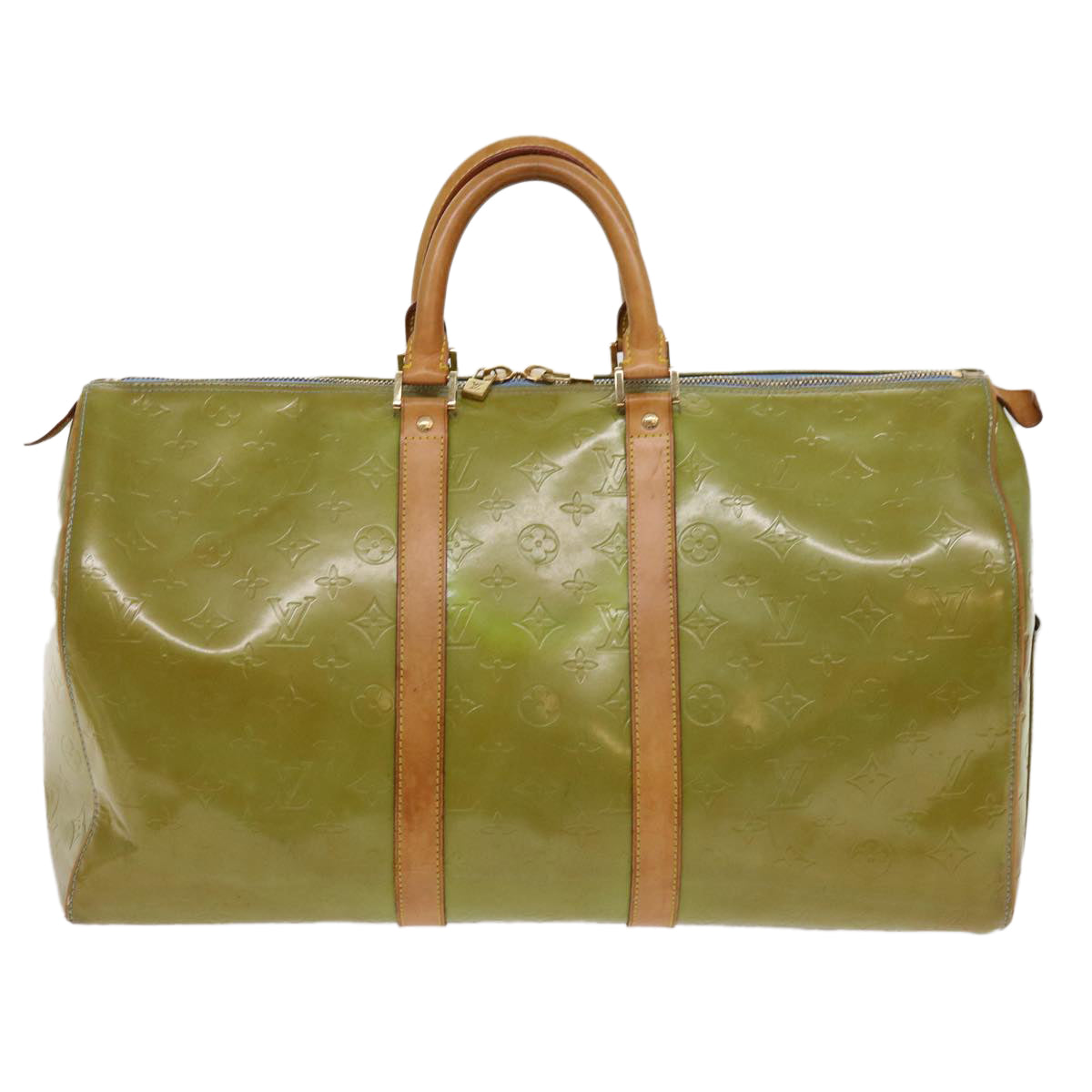 LOUIS VUITTON Vernis Mercer Boston Bag Baby Blue M91001 LV 69463