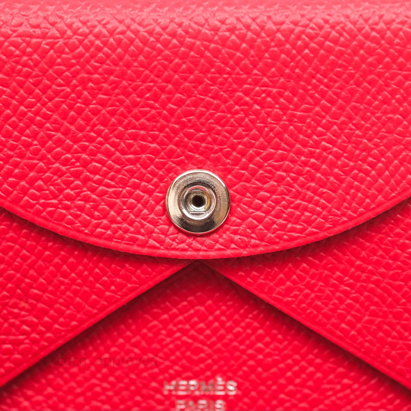 Hermès Calvi Duo Compact Card Holder Rouge De Coeur