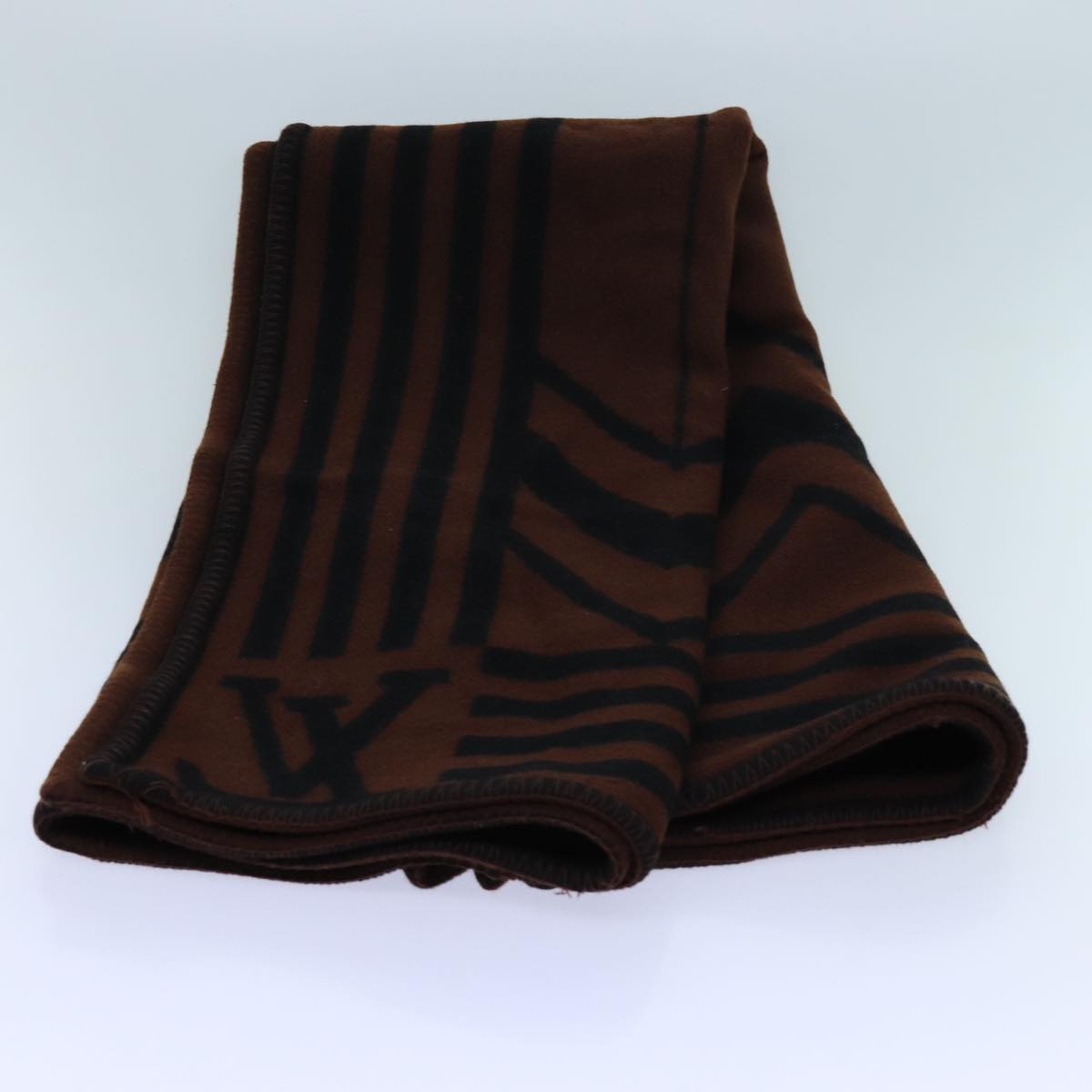 LOUIS VUITTON Pred Karakoram Blanket Wool Brown M74966 LV 69497