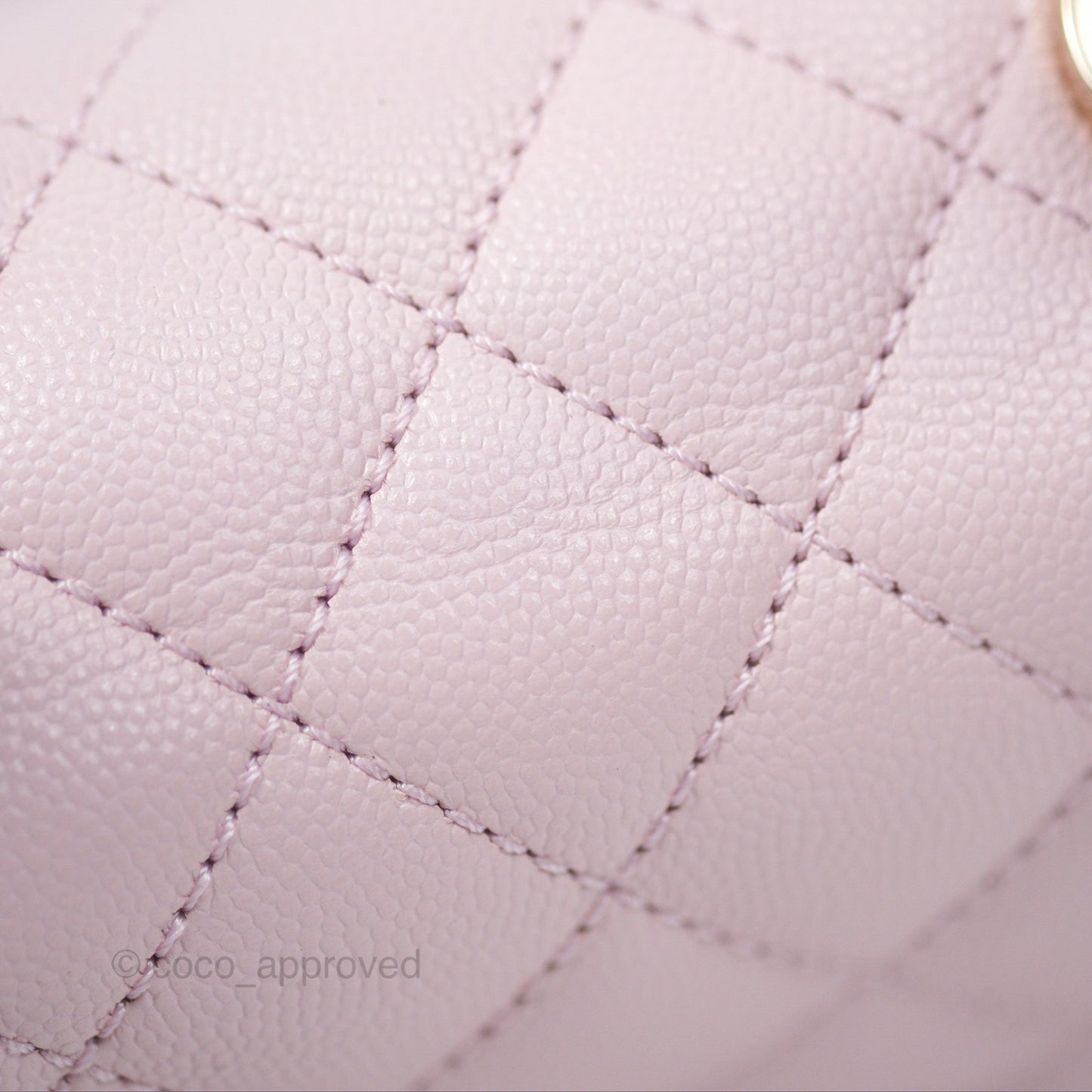 Chanel Small Coco Handle Light Pink Caviar Gold Hardware