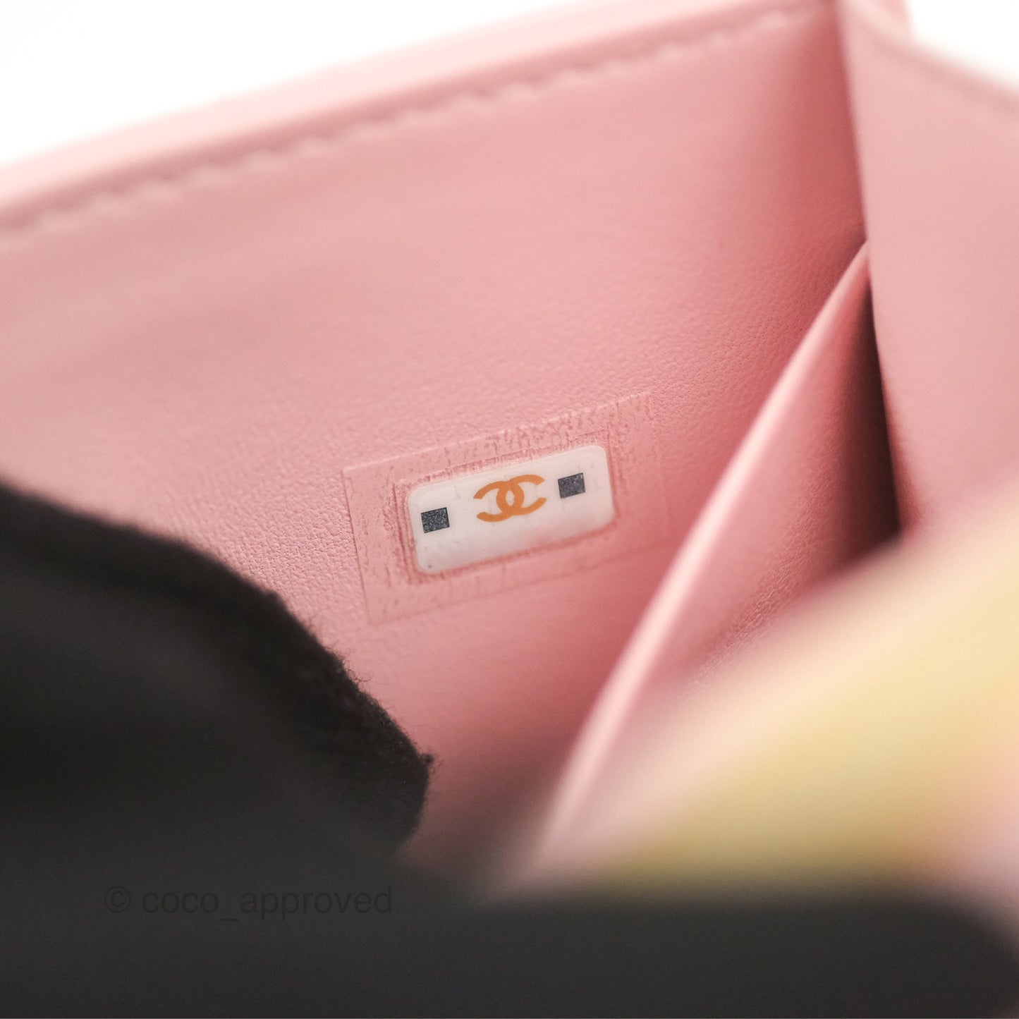 Chanel Enamel Top Handle Clutch with Chain Pink Lambskin Aged Gold Hardware 22B