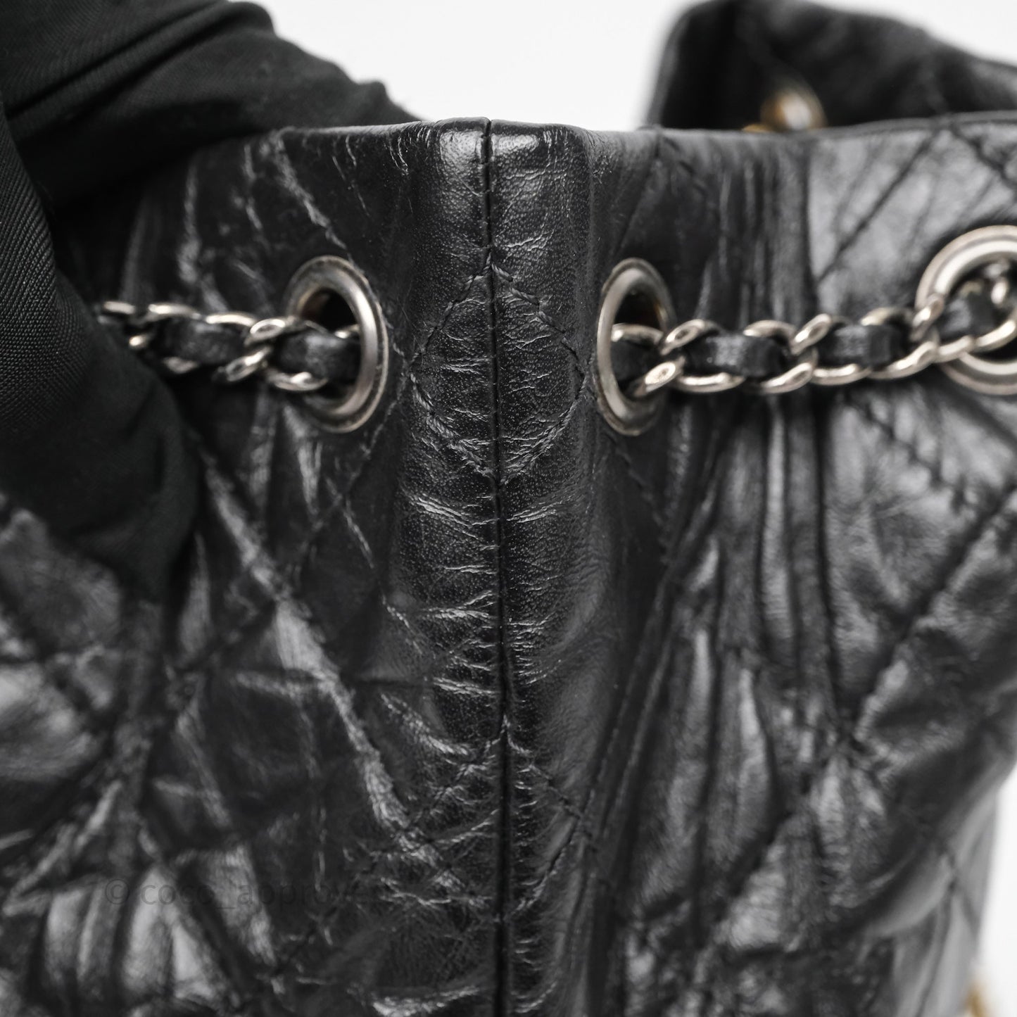 Chanel Small Gabrielle Backpack Black Aged Calfskin