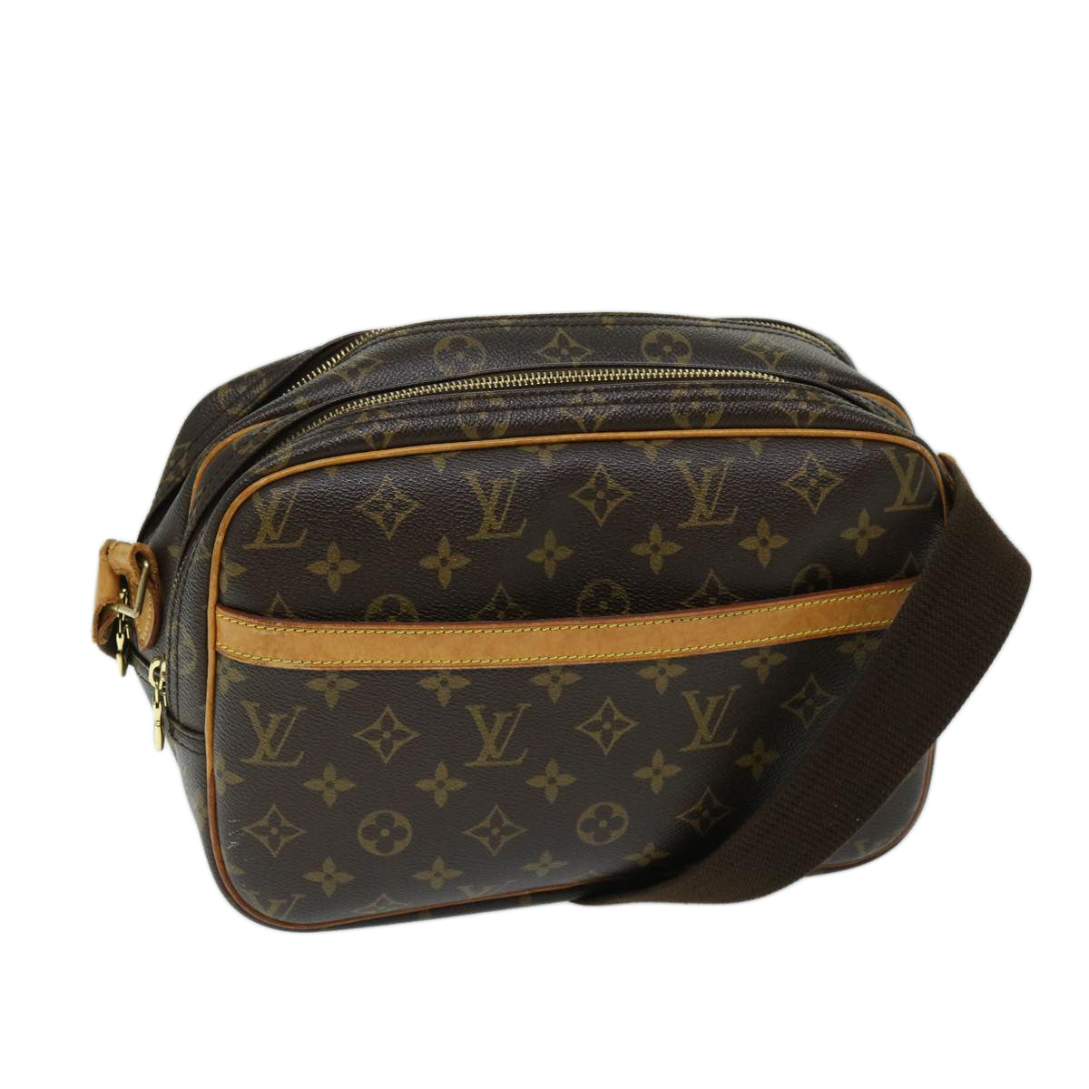 LOUIS VUITTON Monogram Reporter PM Shoulder Bag M45254 LV 69555
