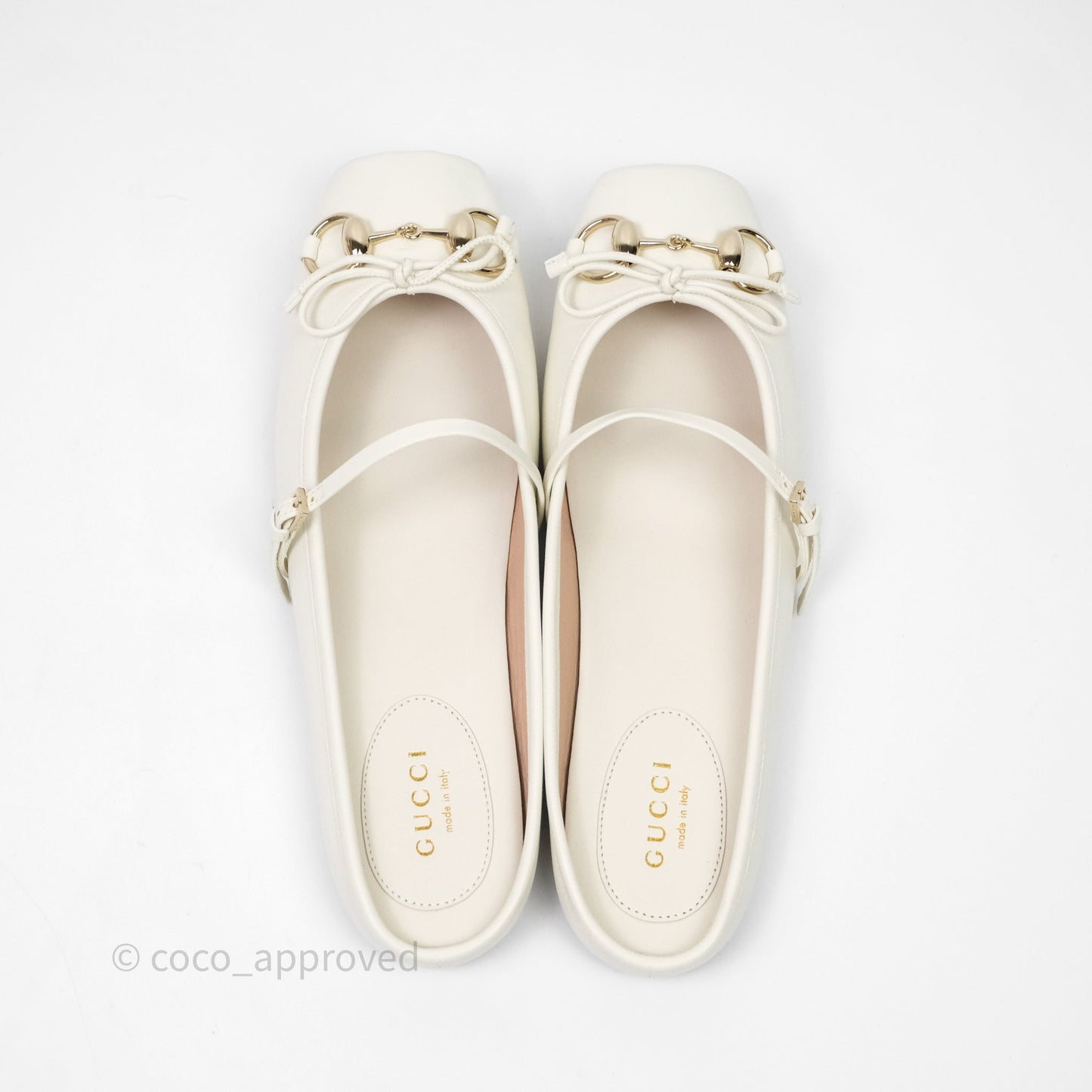 Gucci Horsebit Ballet Flats White Size 35.5