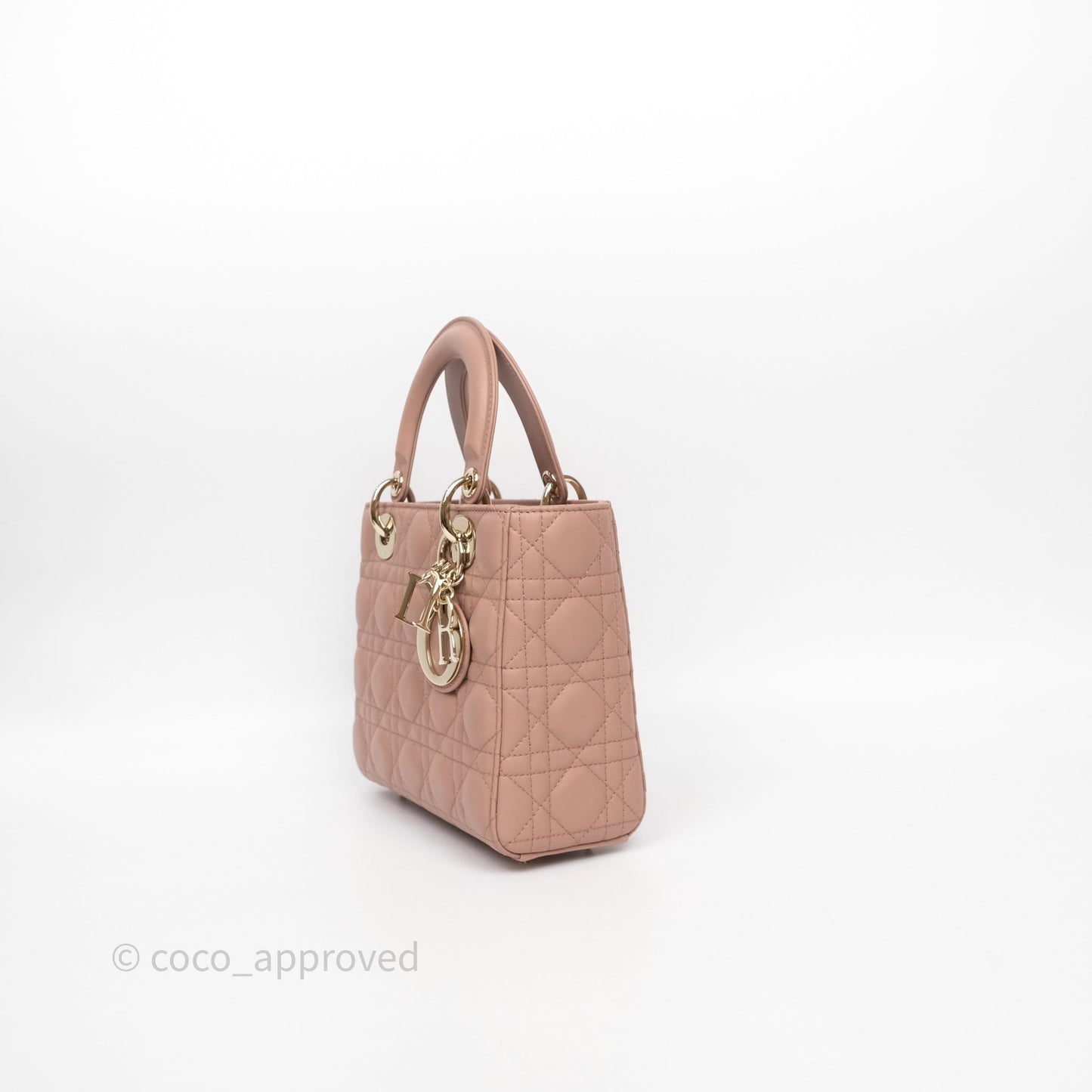 Christian Dior Small Lady Dior My ABCDior Bag Blush Cannage Lambskin
