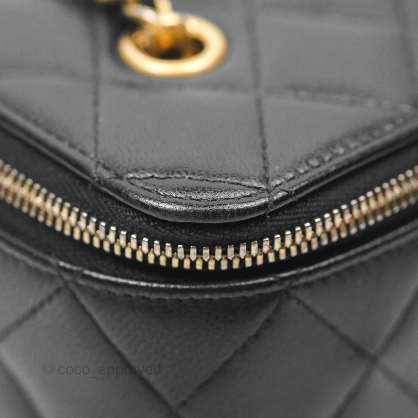 Chanel Vanity With Chain Black Goatskin Mixed Hardware