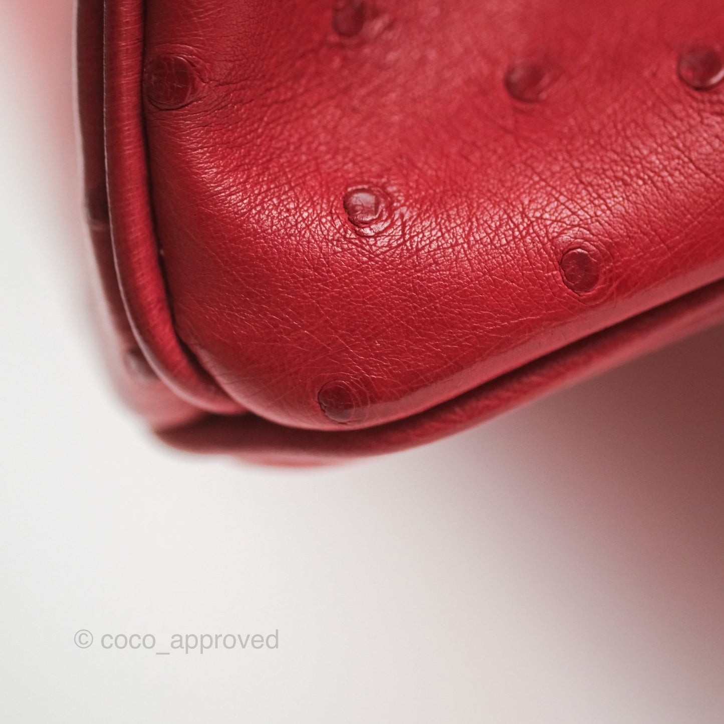 Hermès Birkin Retourne 30 Rouge Vif 53 Ostrich Gold Hardware