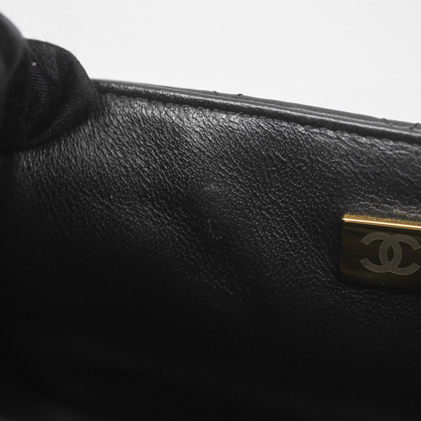 Chanel Mini Square Black Lambskin Gold Hardware