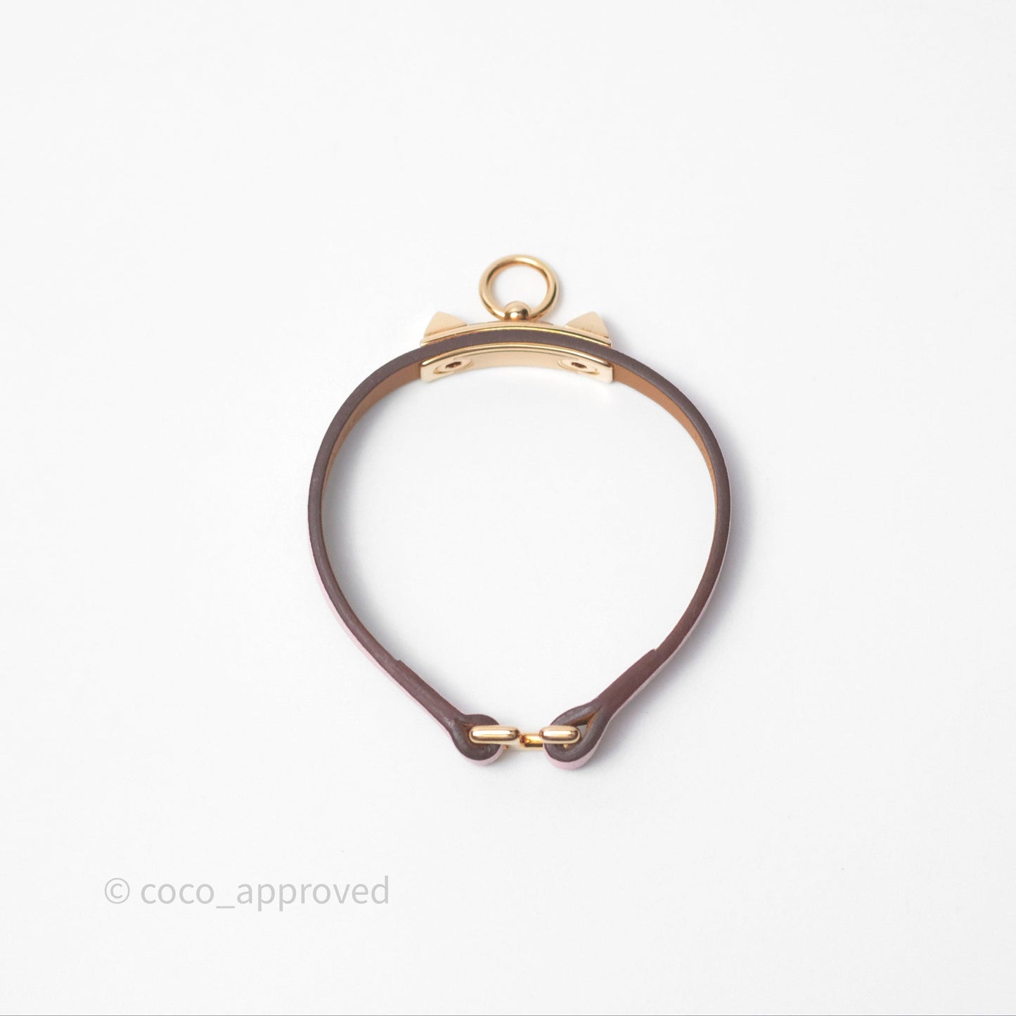 Hermès Rivale Mini Bracelet Rose Sakura 3Q Swift Rose Gold Hardware