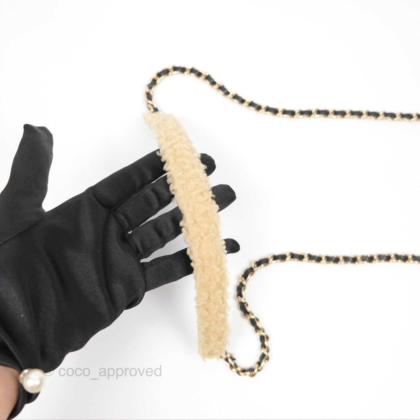 Chanel Mania CC Shearling Flap Bag Black Crumpled Glazed Sheepskin