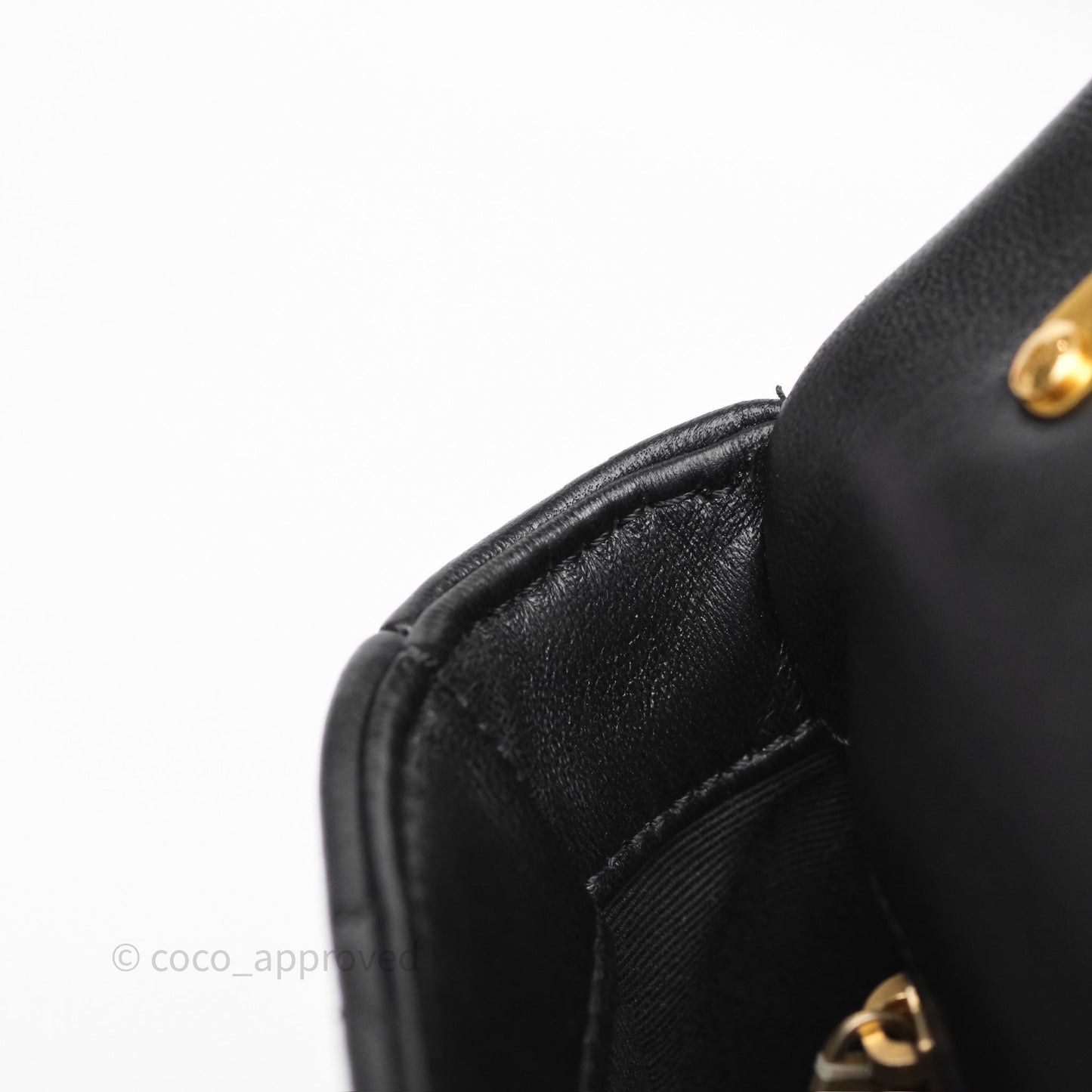 Chanel Small Funky Town Black Lambskin Aged Gold Hardware
